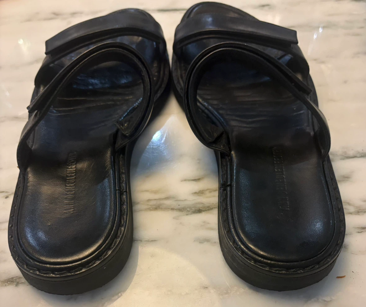Ann Demeulemeester black leather sandals - photo 5