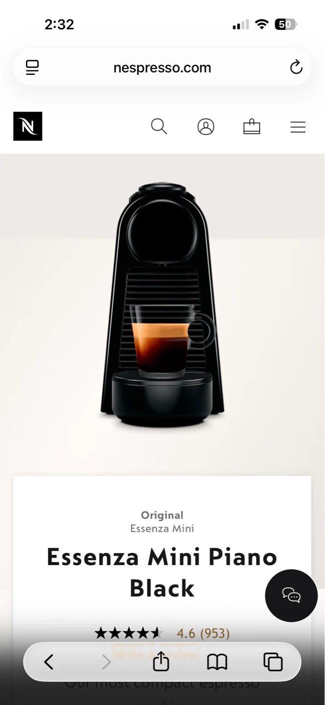 Nespresso Essenza Mini and Aeroccino3 Set