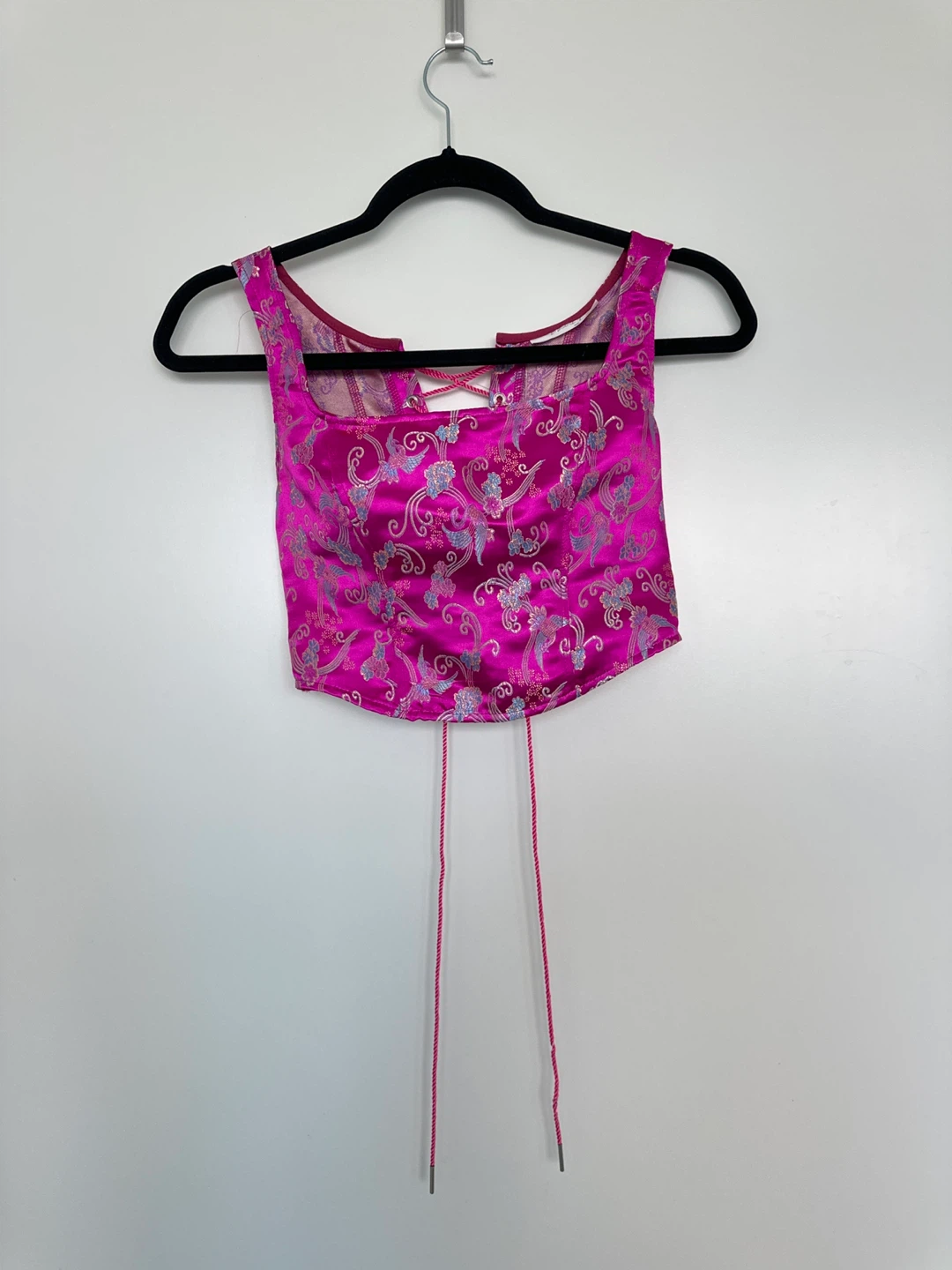 Frankie Pink Floral Corset Top XS (fits XXS)