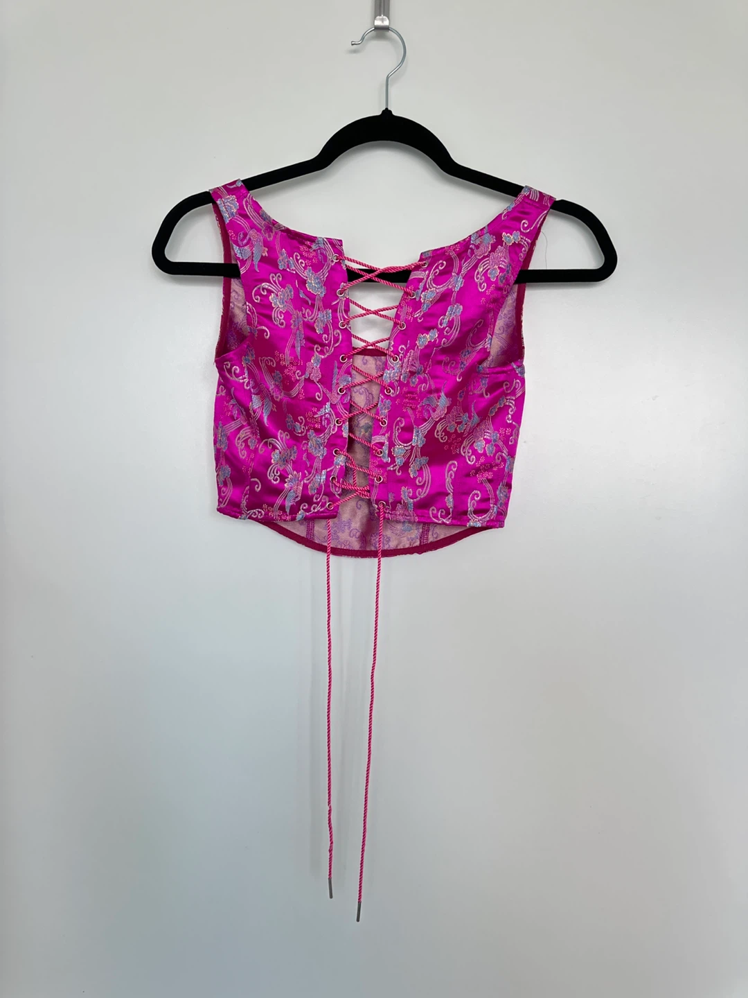 Frankie Pink Floral Corset Top XS (fits XXS) - photo 2
