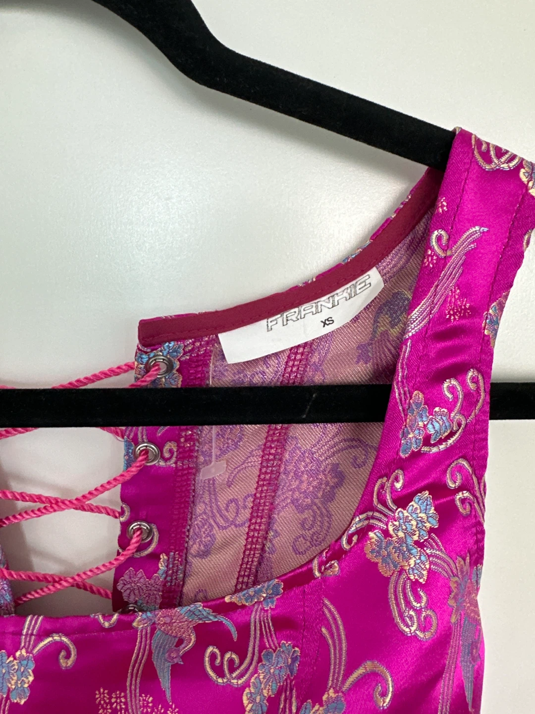 Frankie Pink Floral Corset Top XS (fits XXS) - photo 3