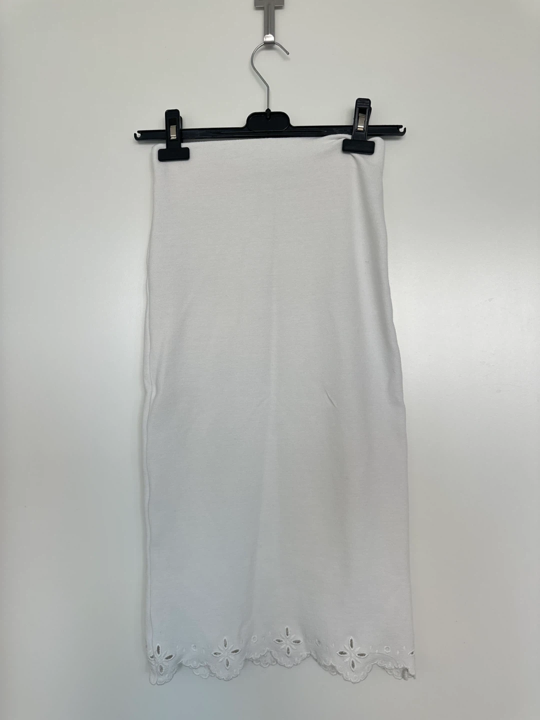 Zara White Eyelet Midi Skirt - photo 2