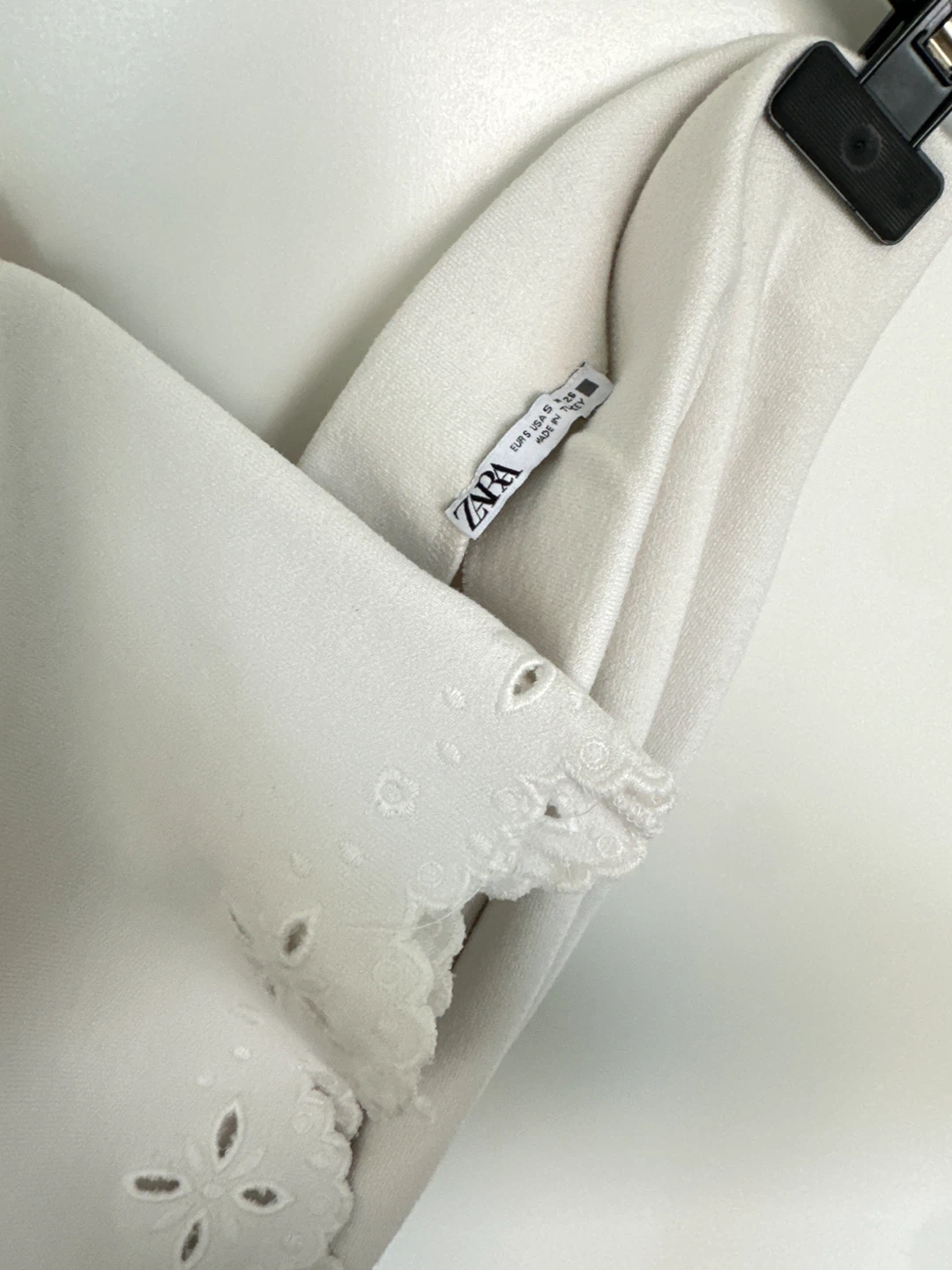 Zara White Eyelet Midi Skirt - photo 3