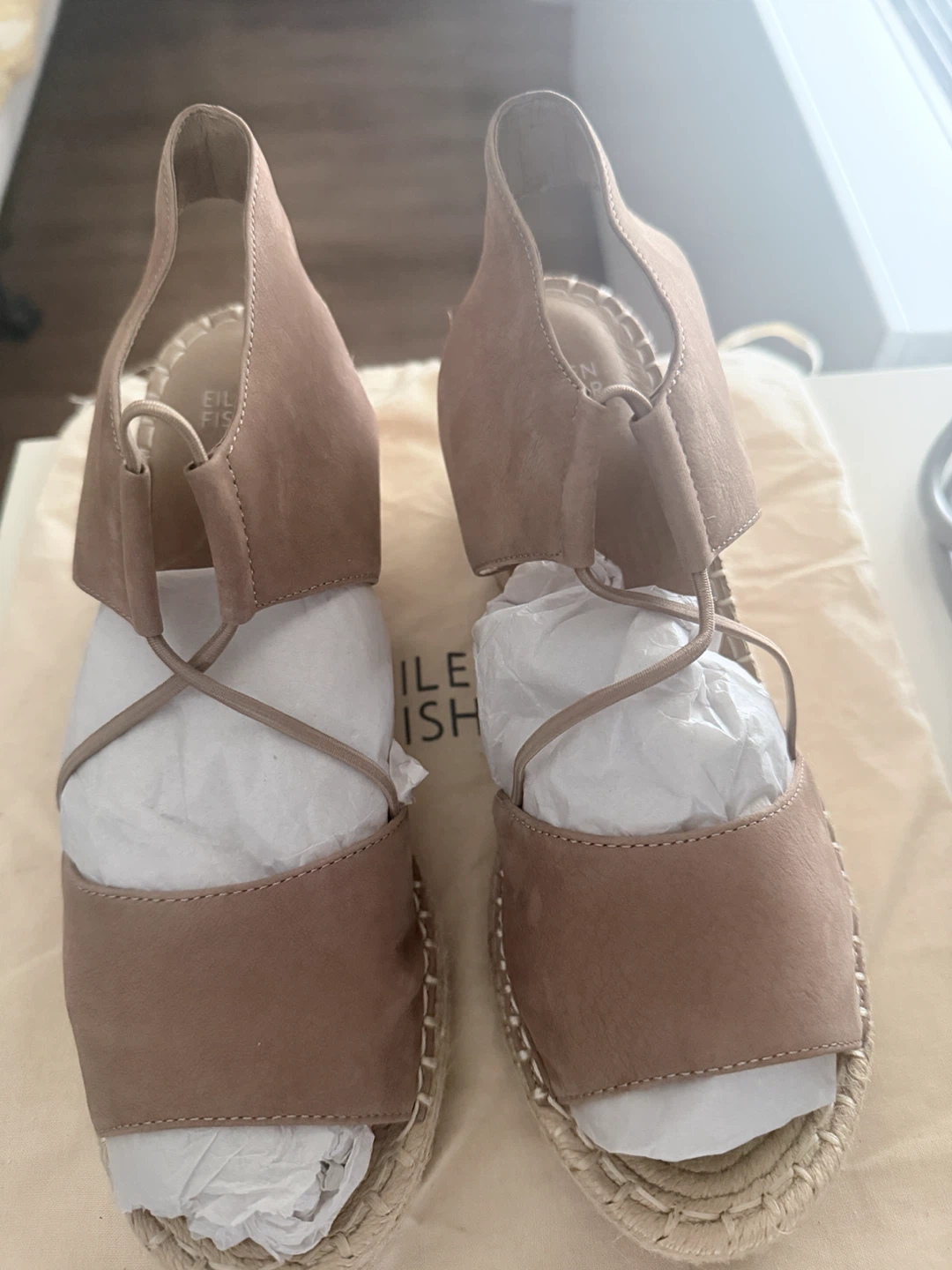 Eileen Fisher Suede Espadrille Wedges - photo 3