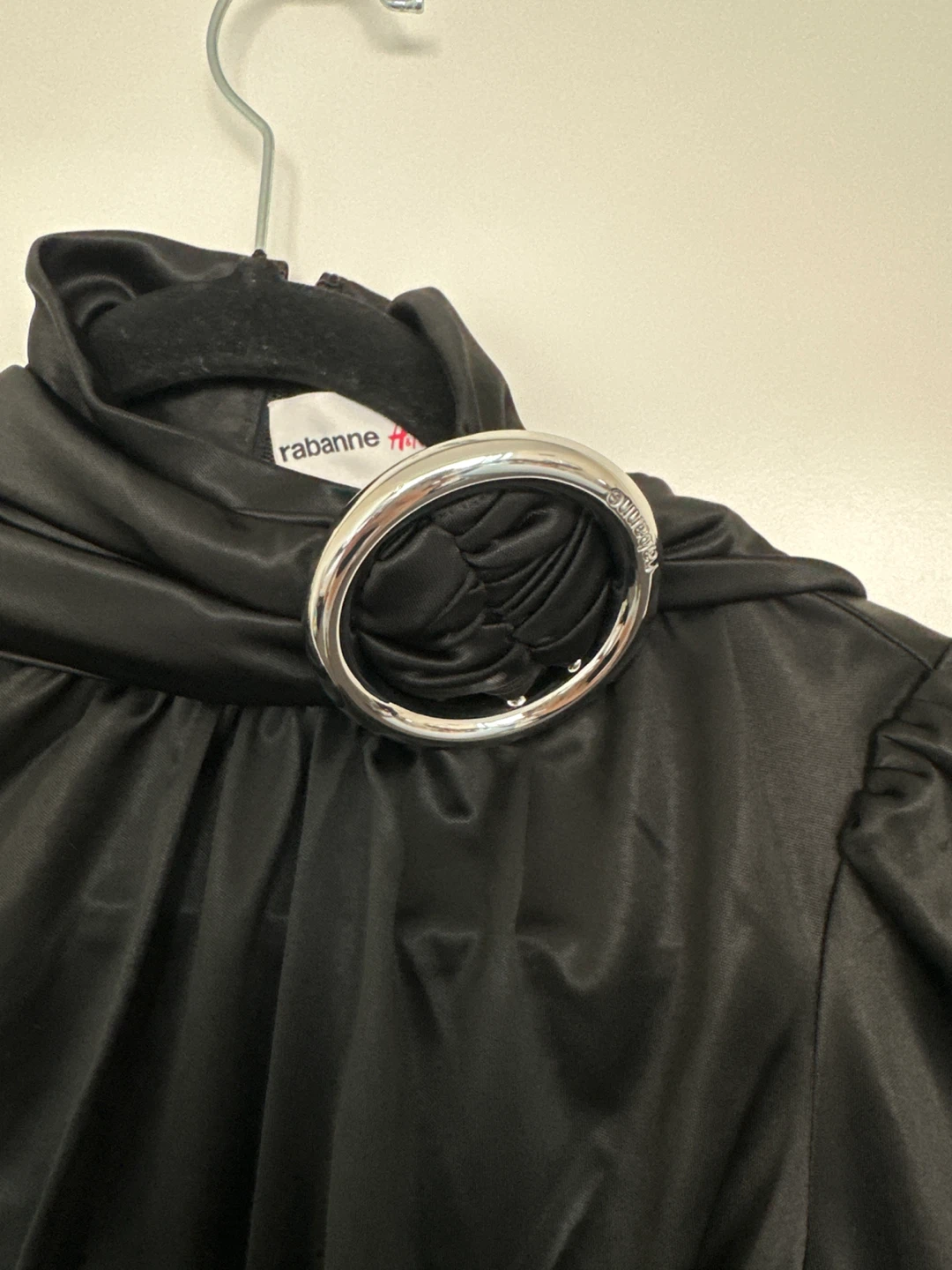 Rabanne x H&M Black Satin Ring Top - photo 3