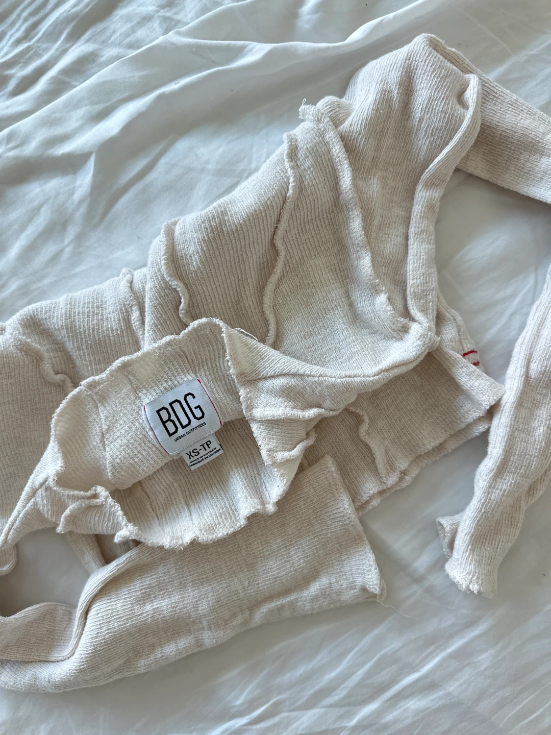 BDG Urban Outfitters Cream Long Sleeve Top - photo 2