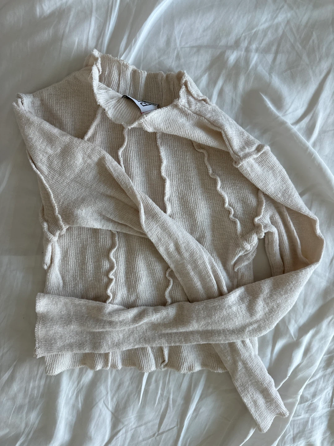 BDG Urban Outfitters Cream Long Sleeve Top - photo 3