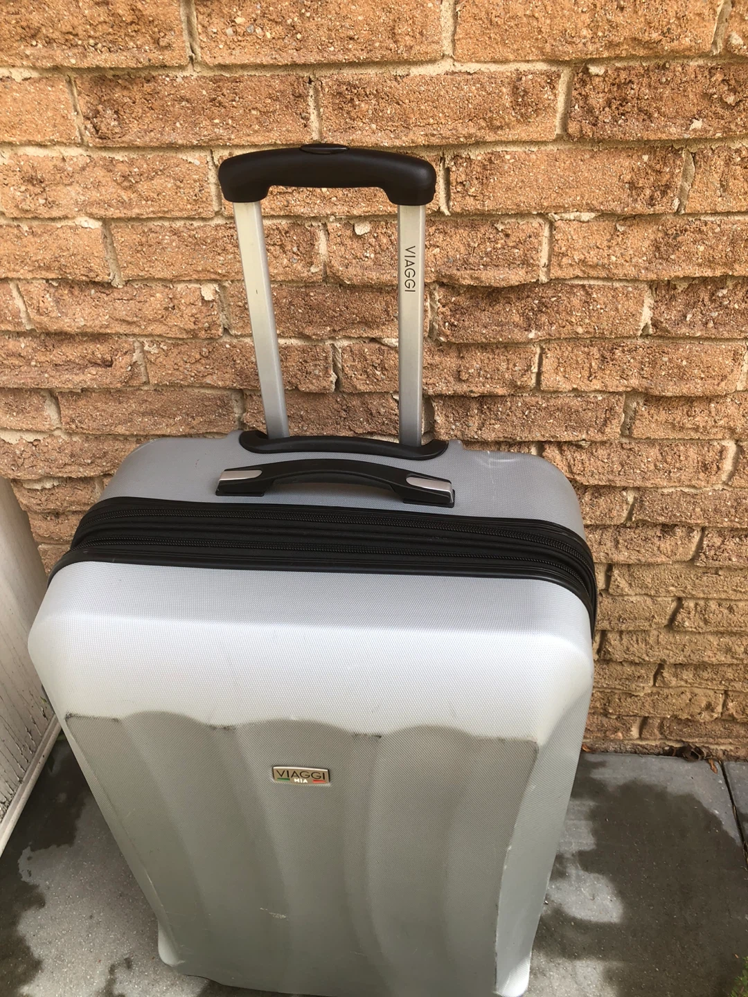 VIAGGI Silver Hardside Spinner Suitcase - photo 3