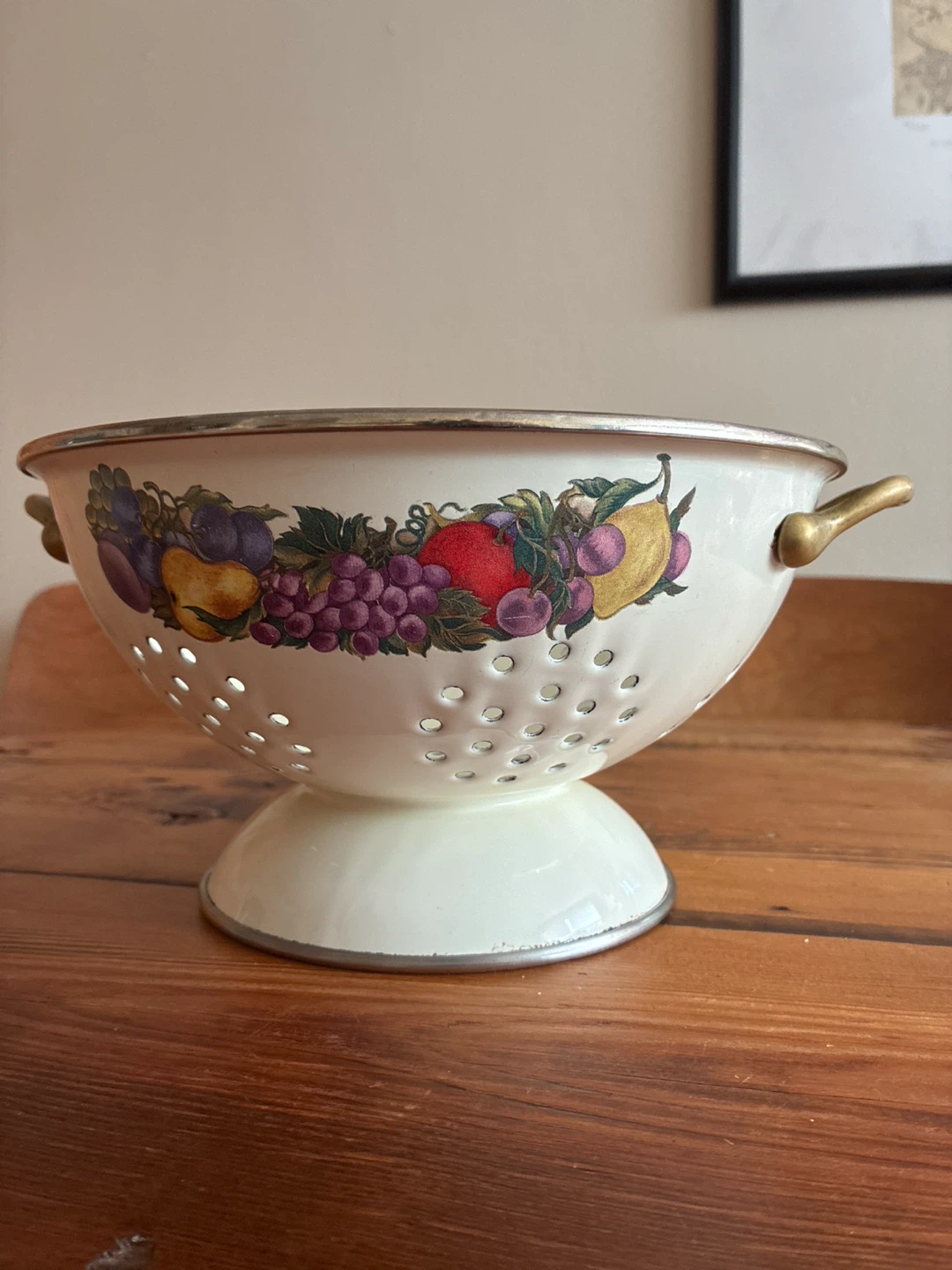 Vintage 1990s Enamel Colander