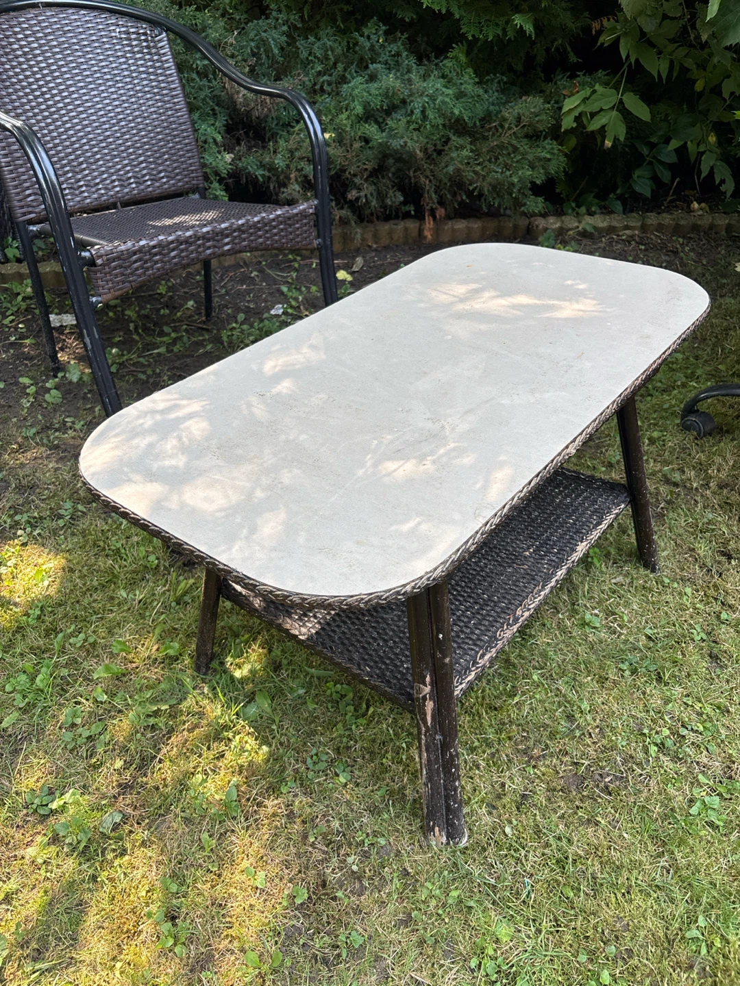 Wicker Patio Chair and Coffee Table Set - photo 3