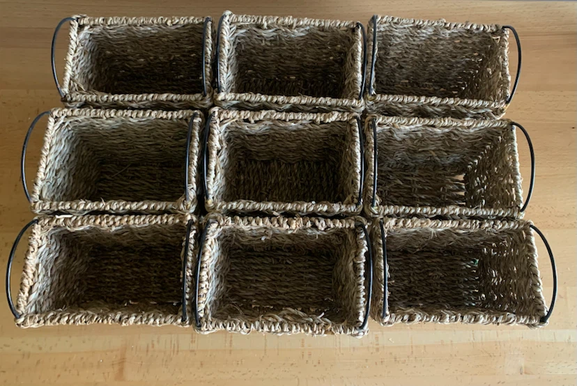 Set of 9 Woven Sea Grass Baskets - photo 3