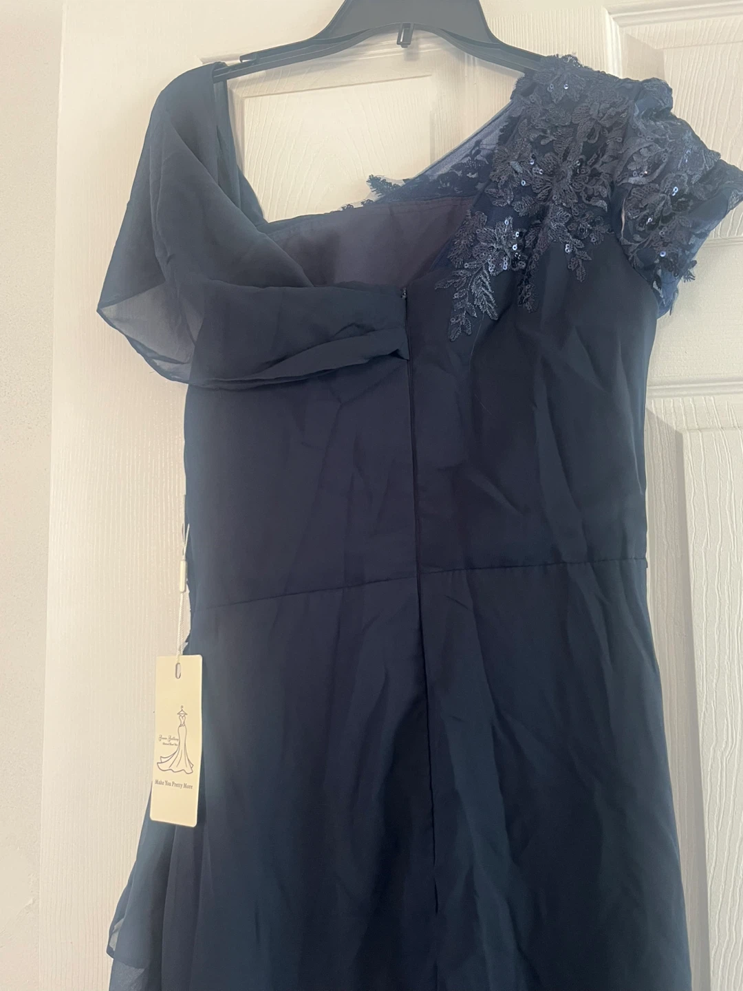Navy Blue Off-the-Shoulder Formal Dress - photo 2
