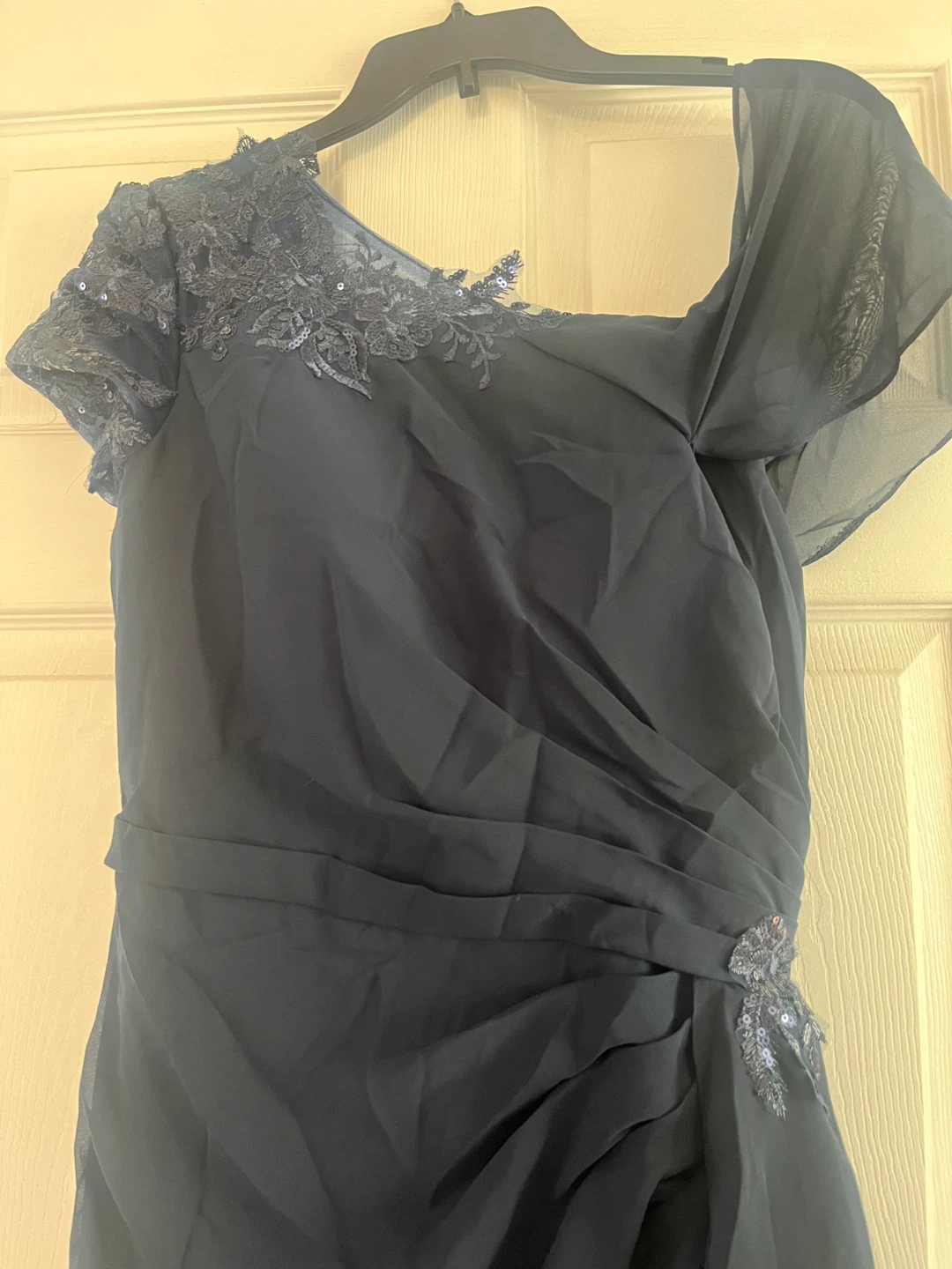 Navy Blue Off-the-Shoulder Formal Dress - photo 5