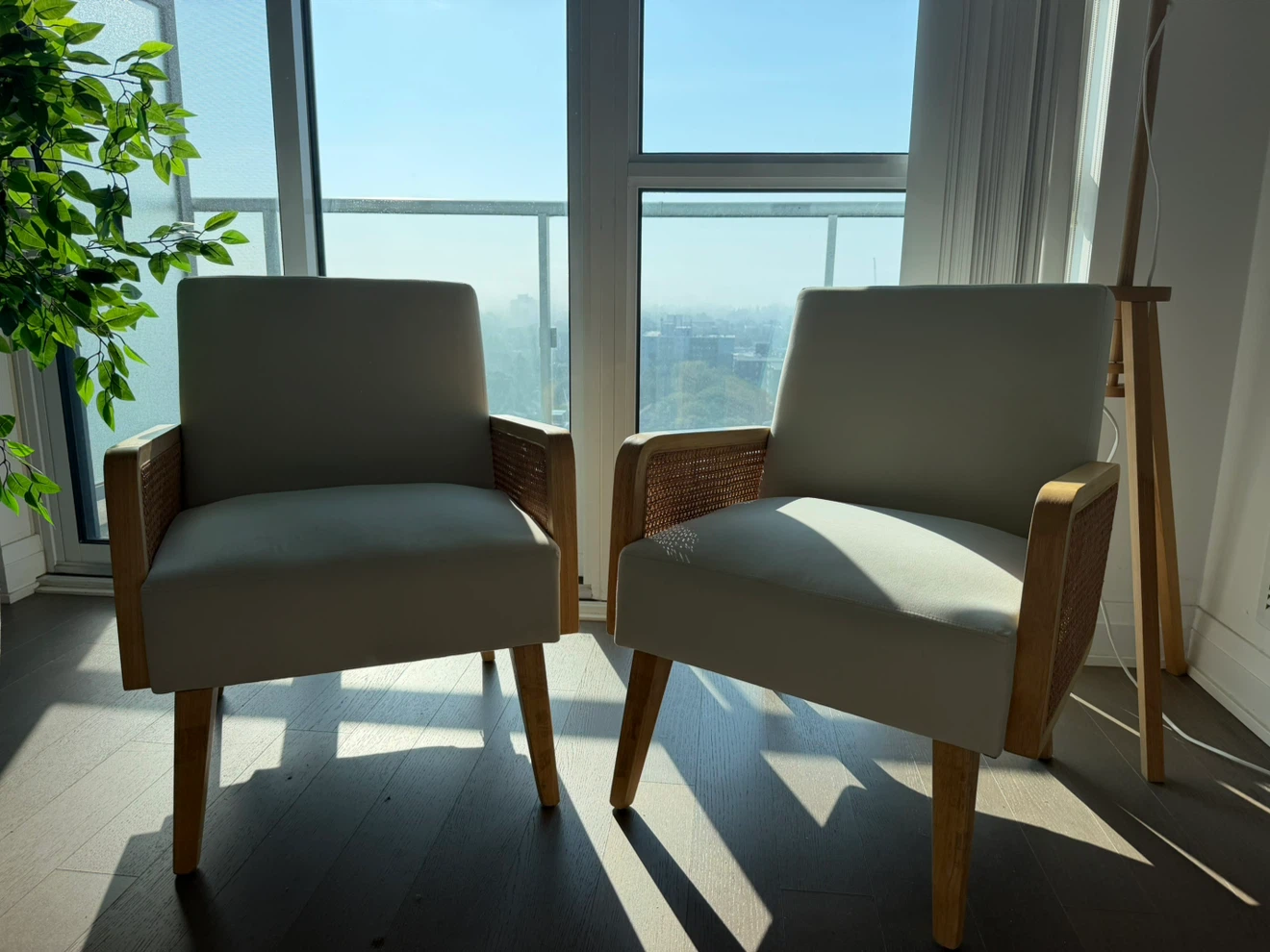 Two Mid-Century Style Accent Chairs
