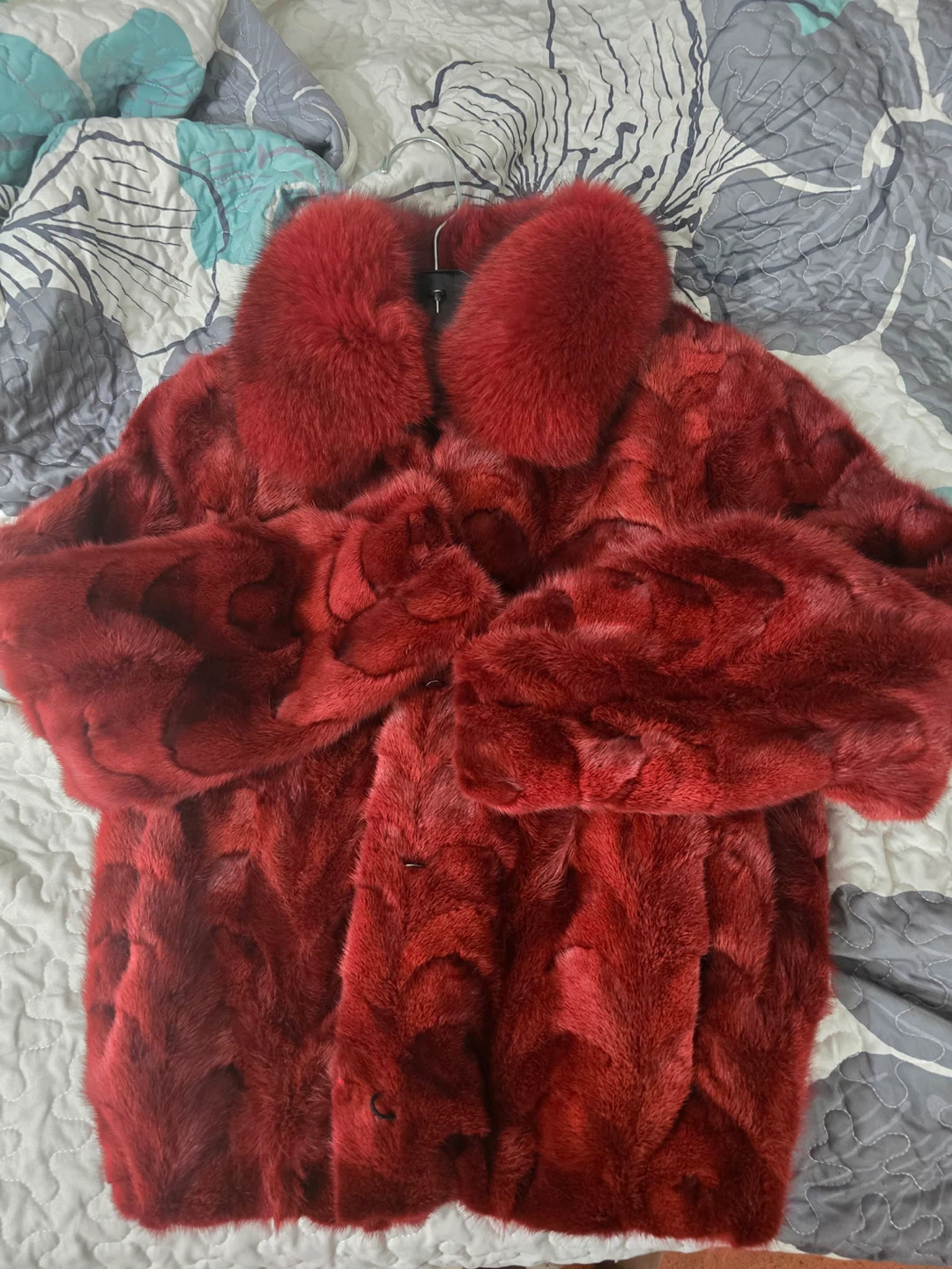 Kluger Furs Red Fur Jacket ( Burgundy) - photo 2