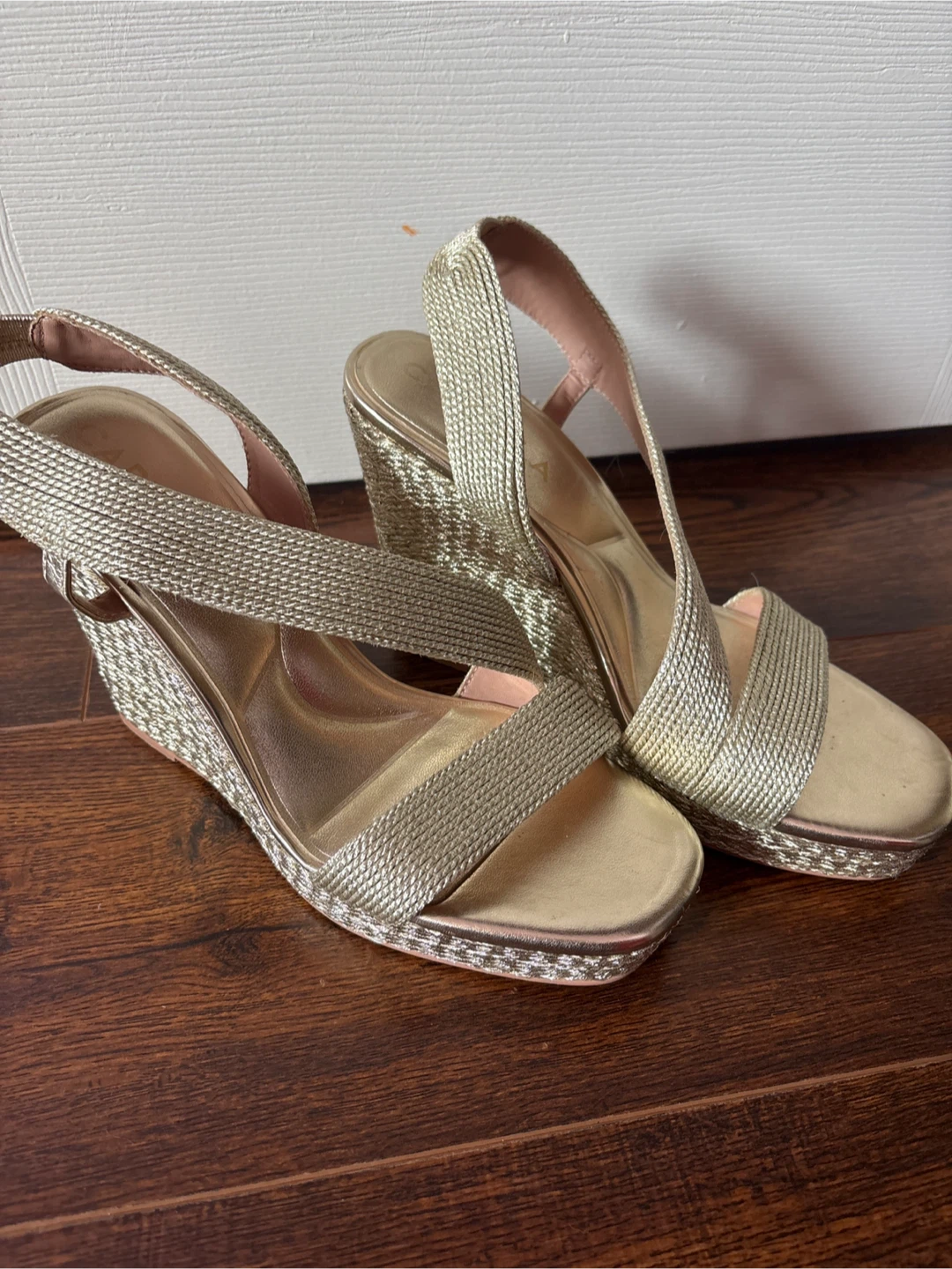 Gold Wedge Sandals
