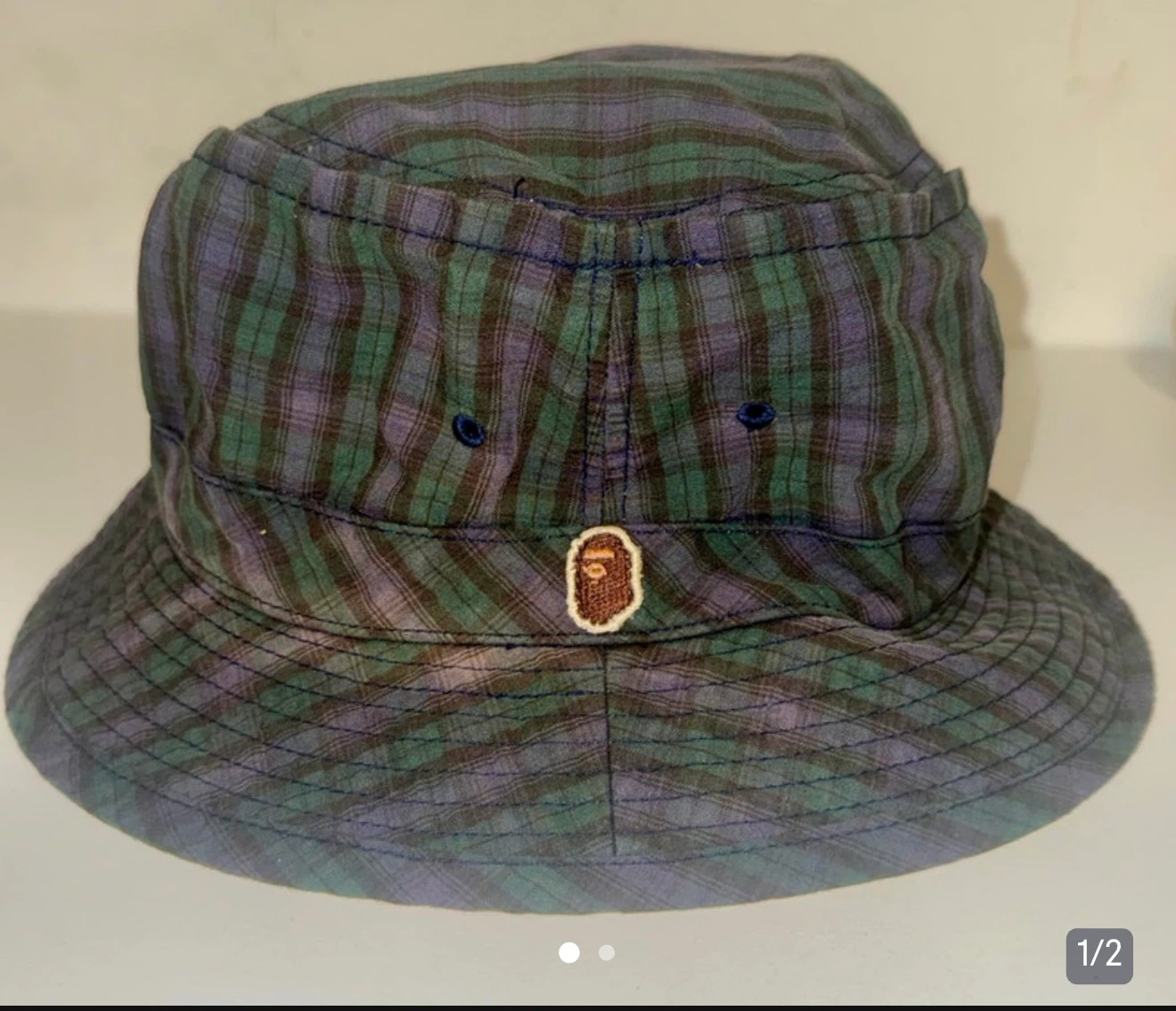 Rare Early 2000s BAPE Plaid Bucket Hat – Made in Japan | Vintage