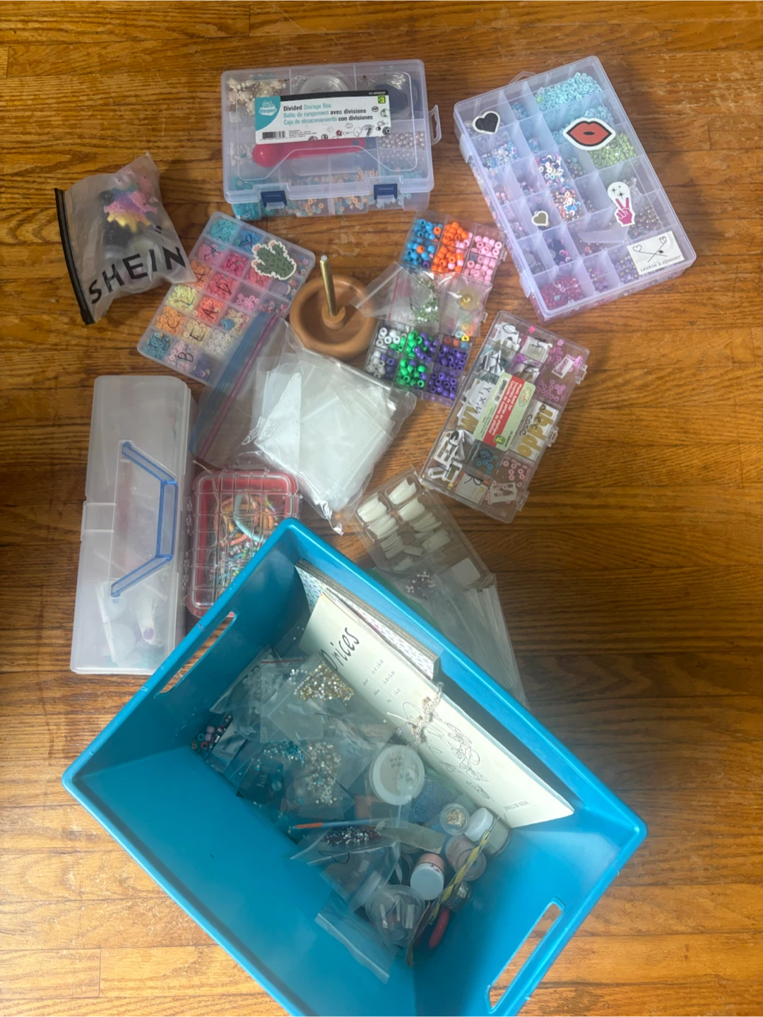 Crafting Bead and Charm Assortment with Storage