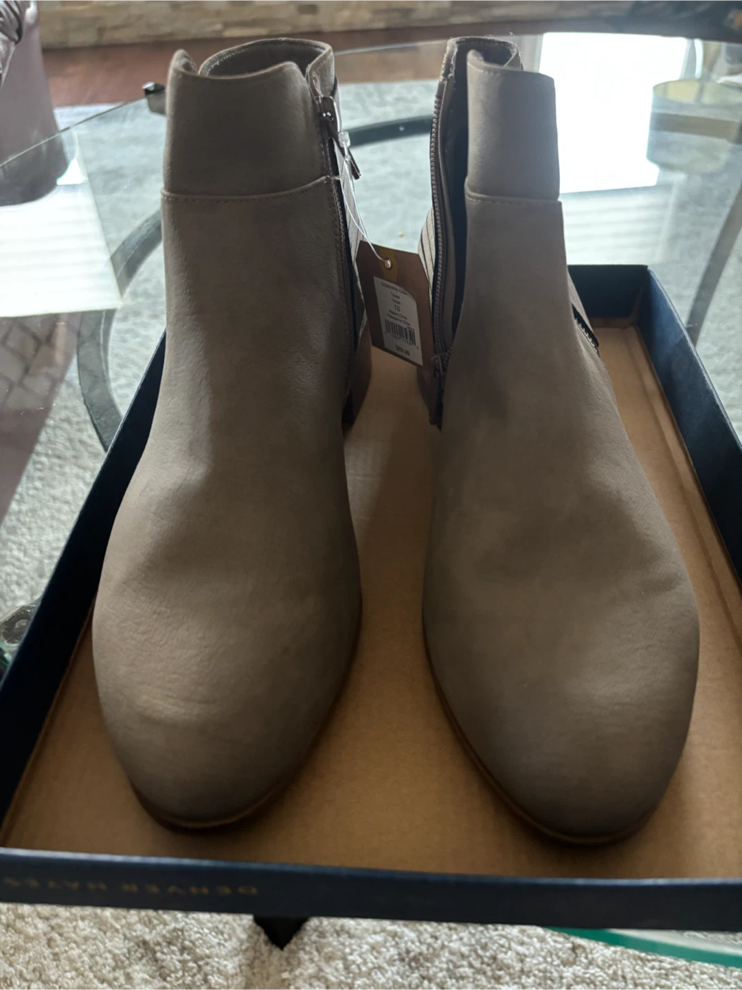 Denver Hayes Taupe Ankle Boots Size 10 - photo 2