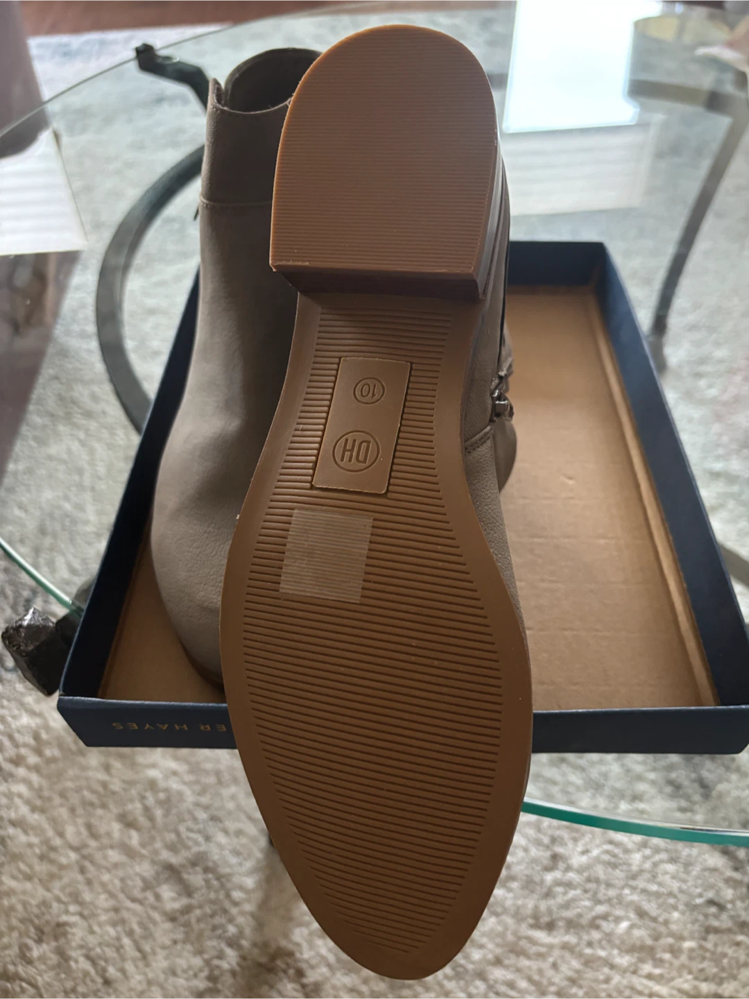 Denver Hayes Taupe Ankle Boots Size 10 - photo 3