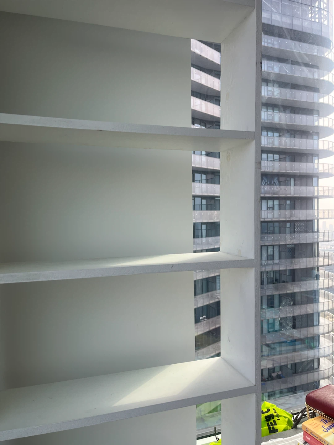 White Tall Wooden Bookshelf - photo 2