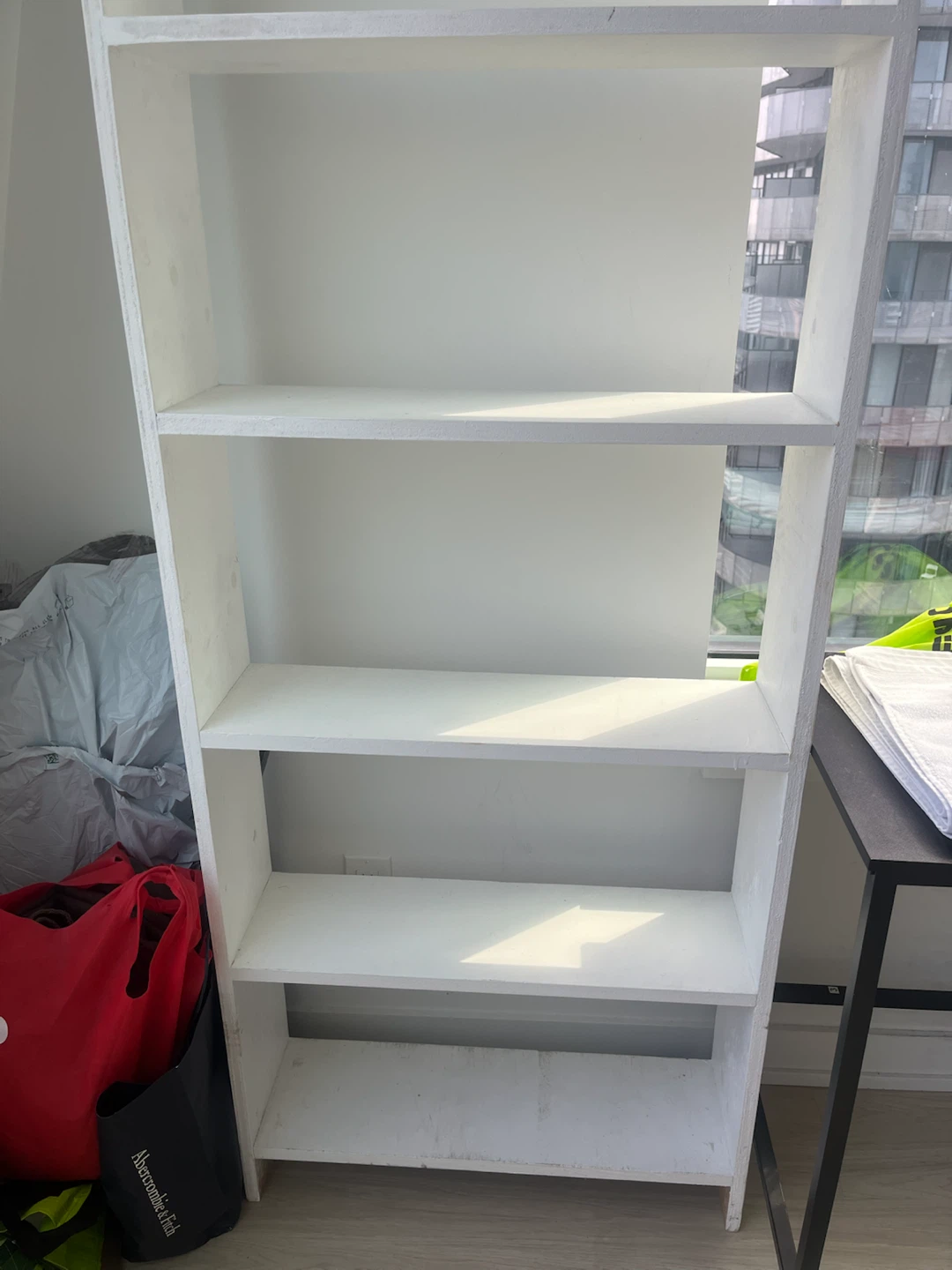 White Tall Wooden Bookshelf - photo 4