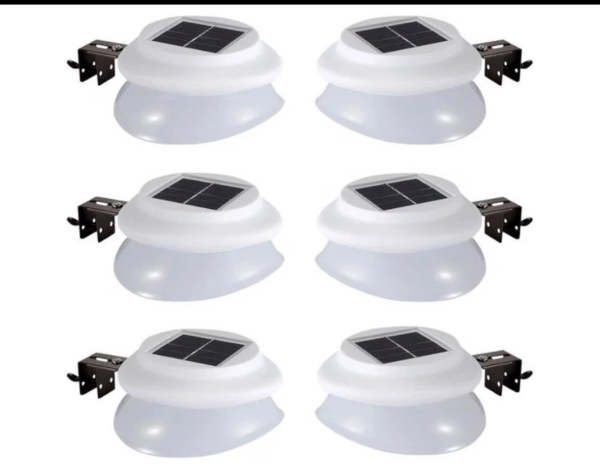 Solar Gutter Lights Outdoor, 9 LED Super Bright, Waterproof