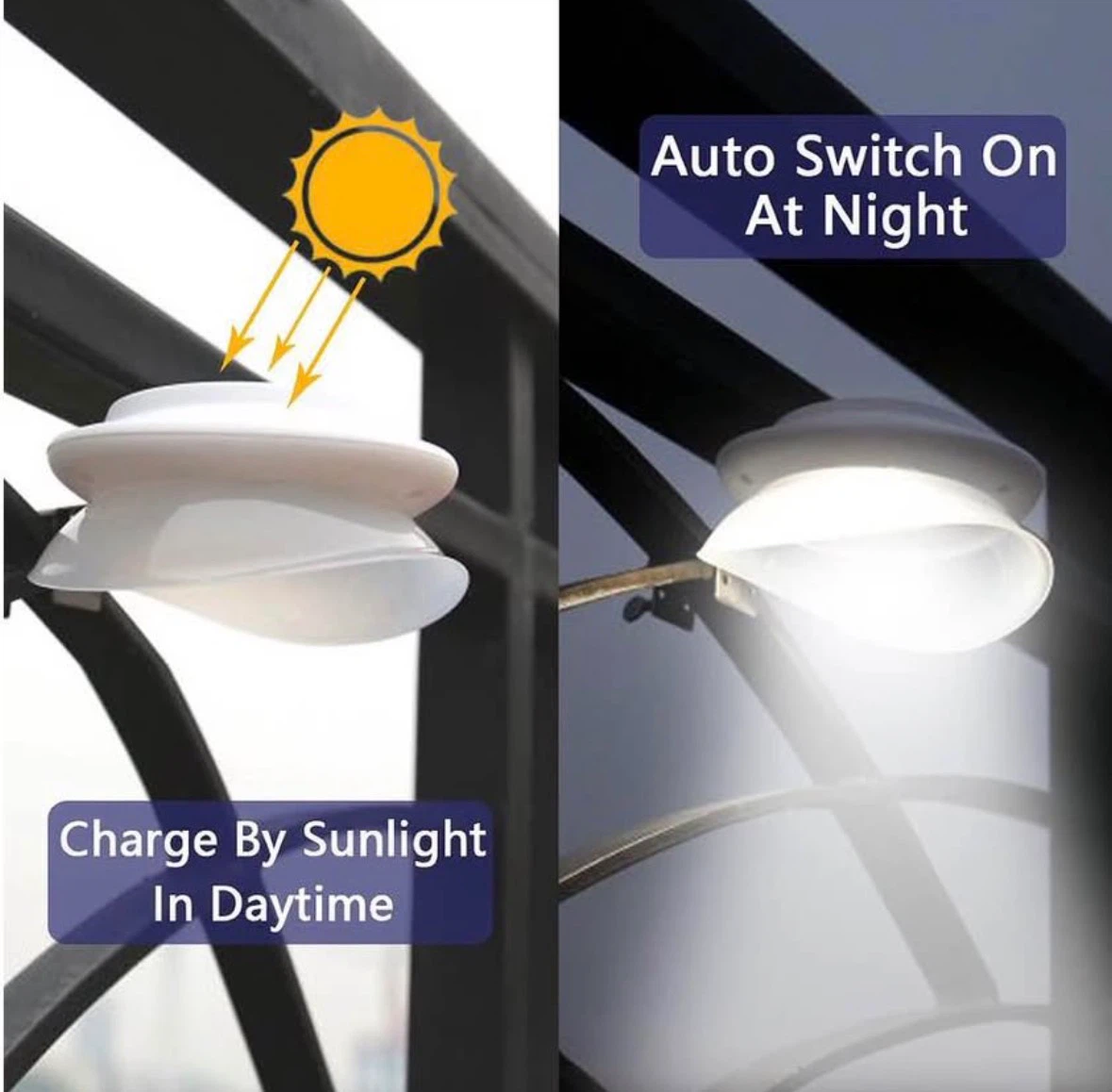 Solar Gutter Lights Outdoor, 9 LED Super Bright, Waterproof - photo 4