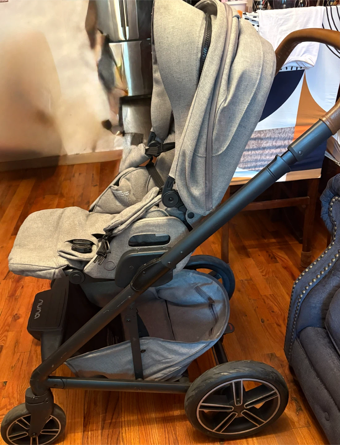 Nuna Stroller with Tan Leatherette Handle