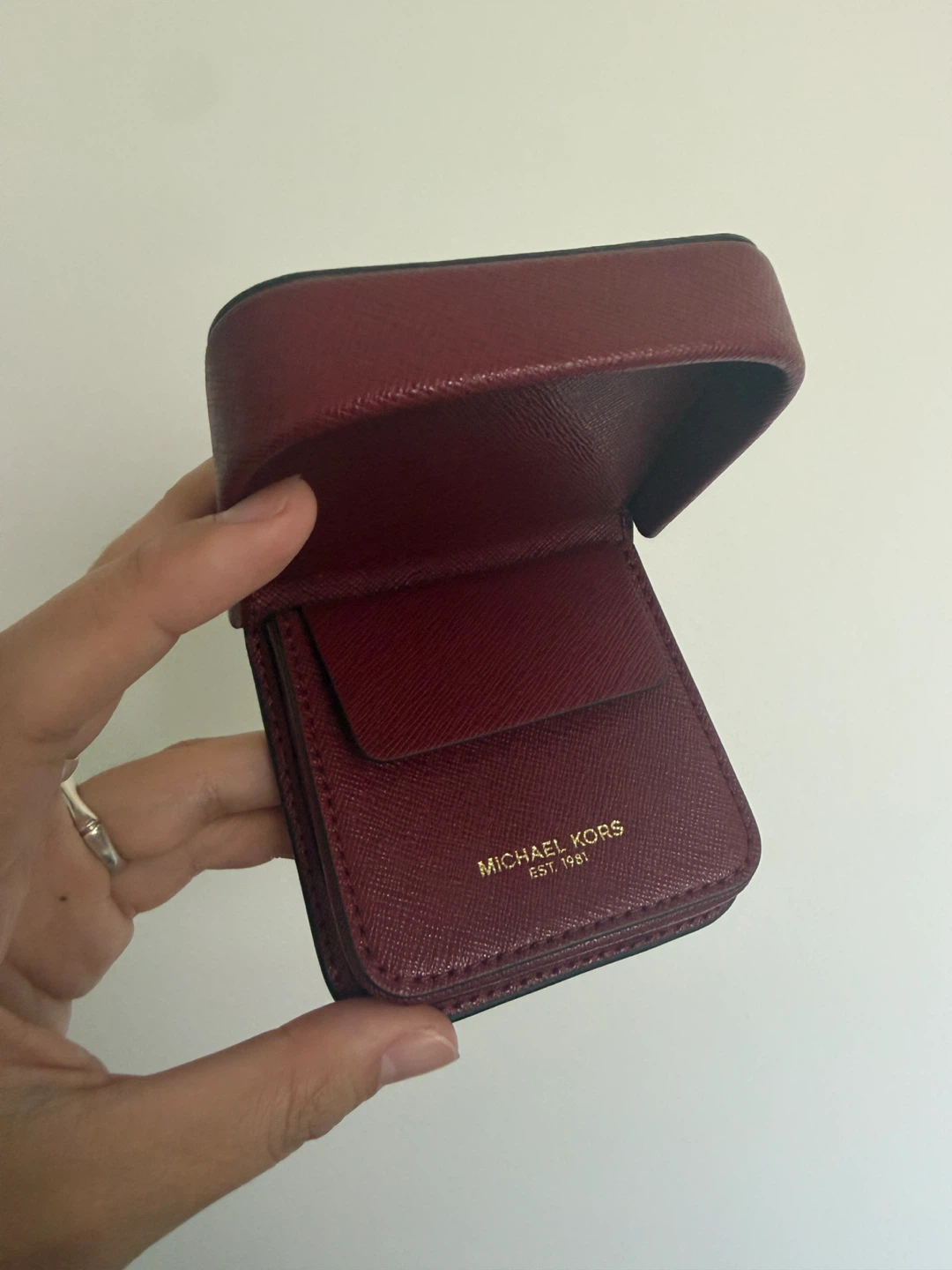 Michael Kors Red Leather Coin Case with Box - photo 2