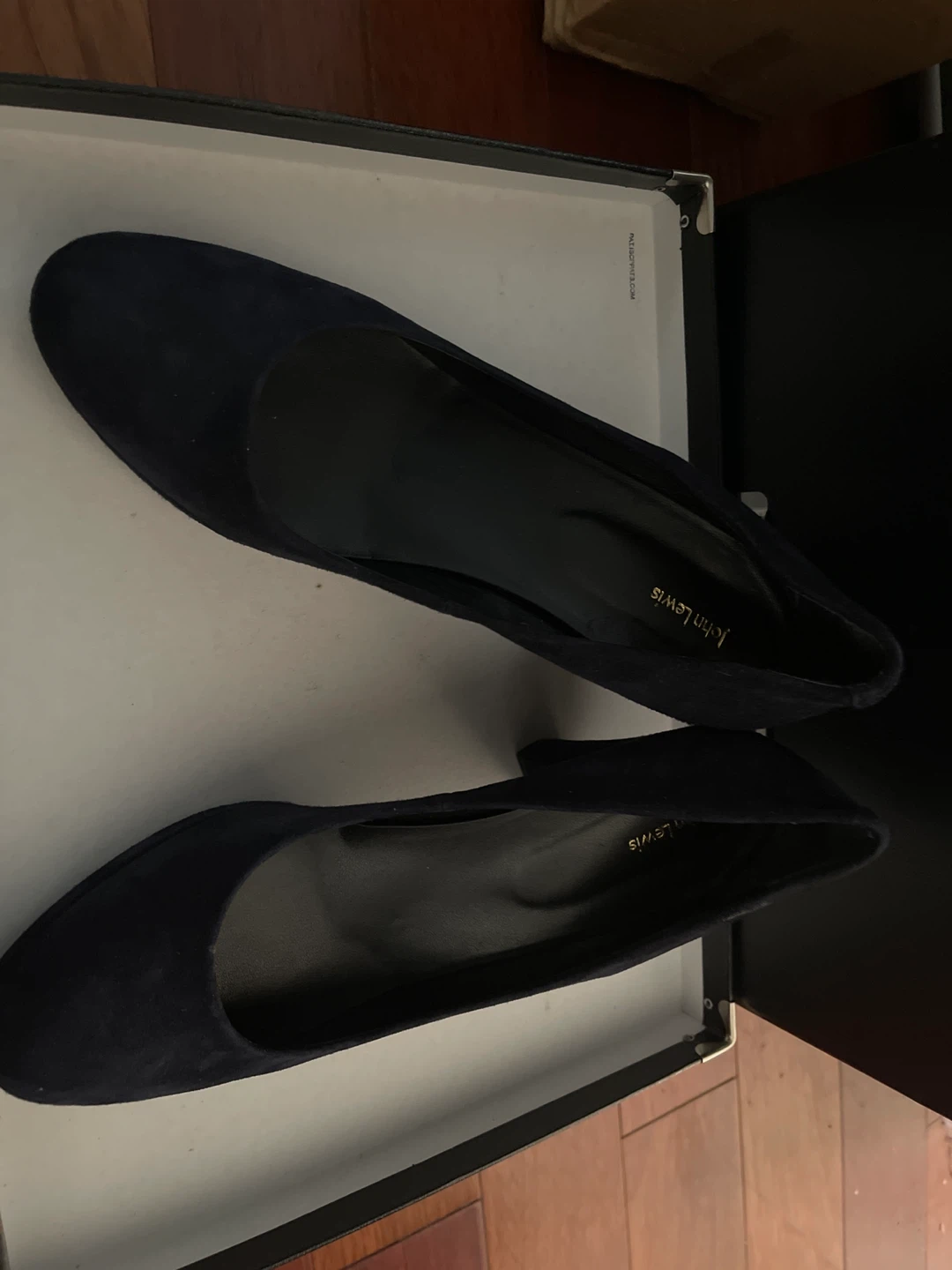 NEW John Lewis Jagger Navy Suede Heels - photo 2