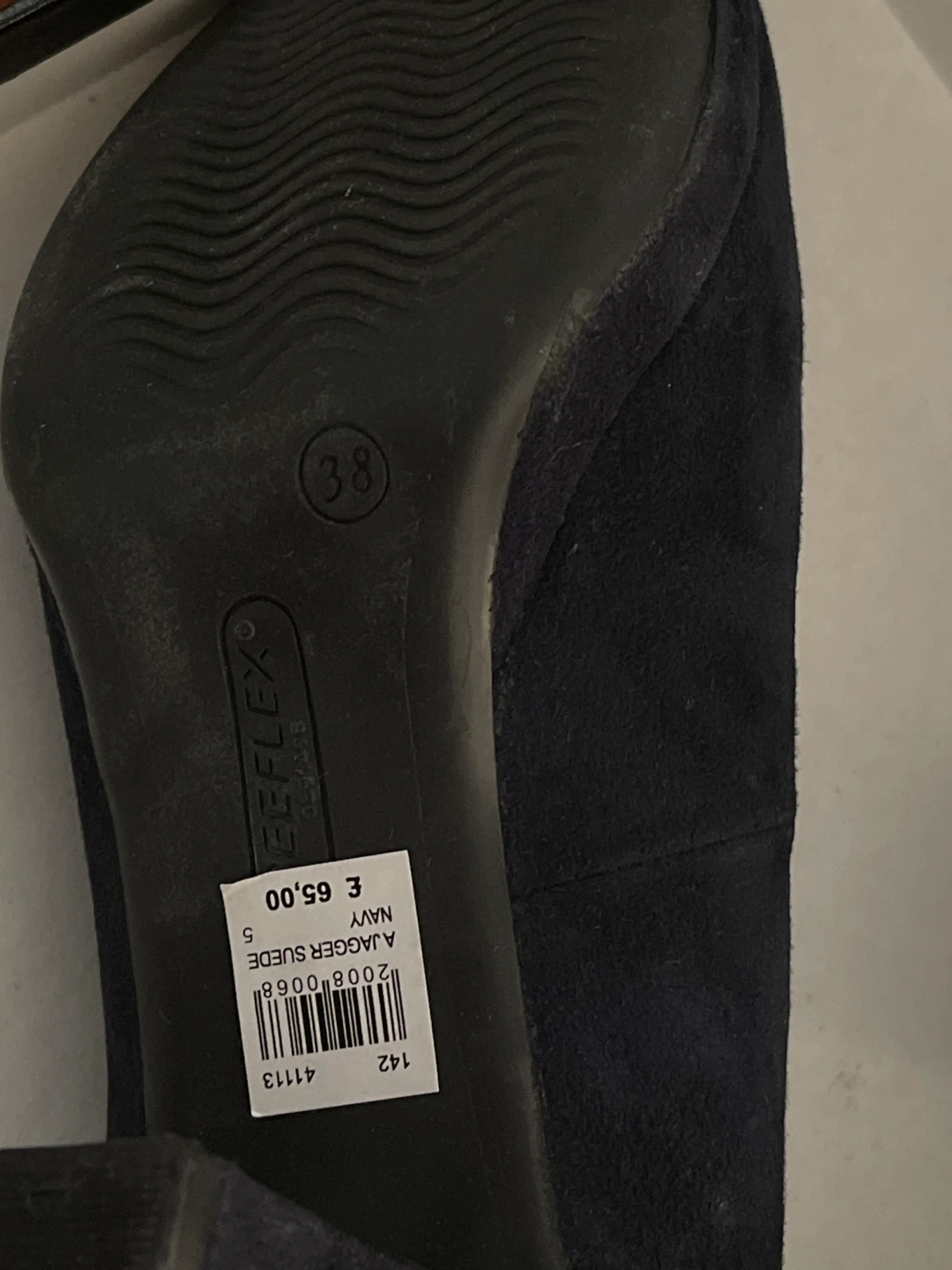 NEW John Lewis Jagger Navy Suede Heels - photo 3
