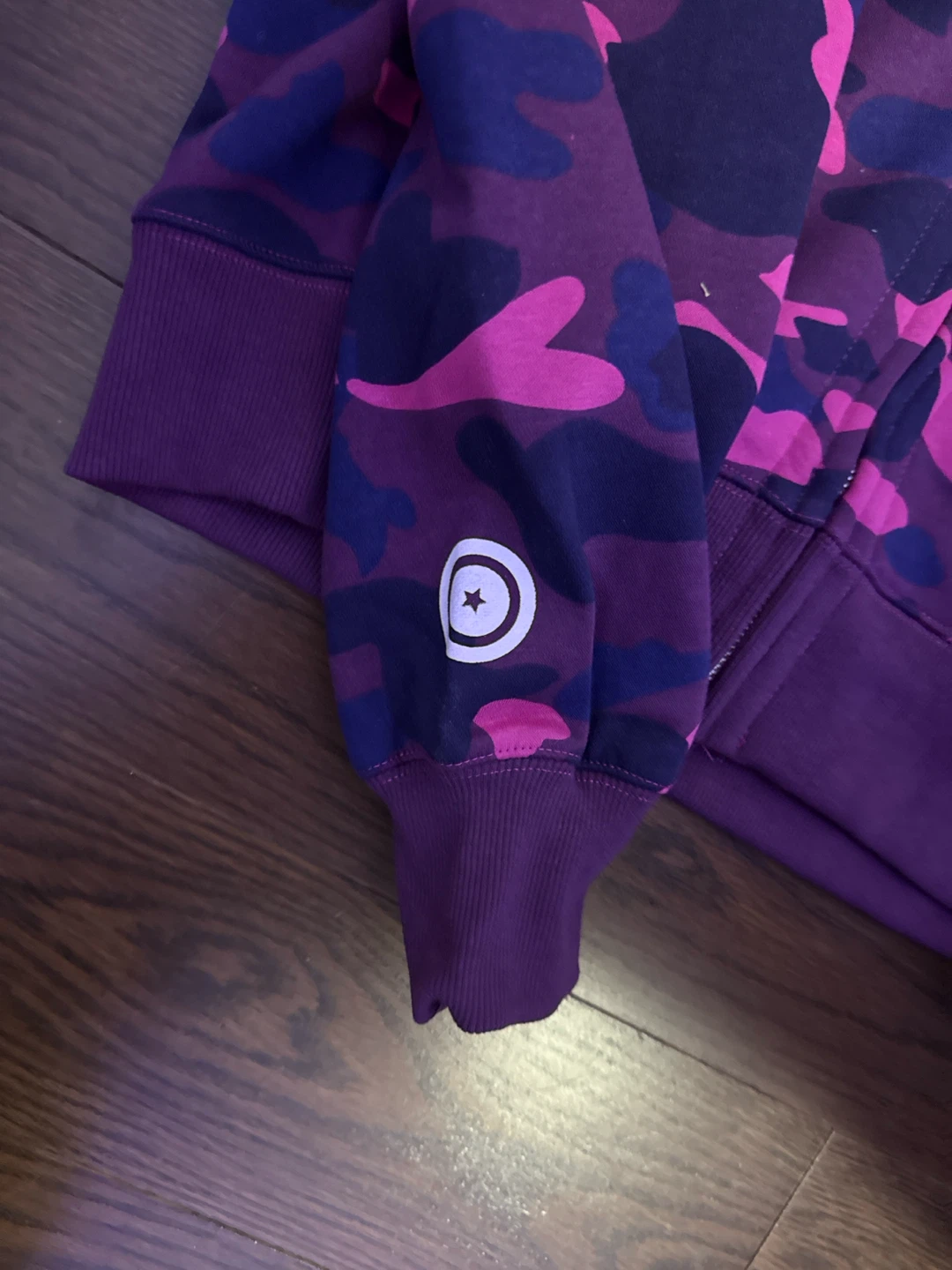 A Bathing Ape Shark Hoodie Purple Camo - photo 3