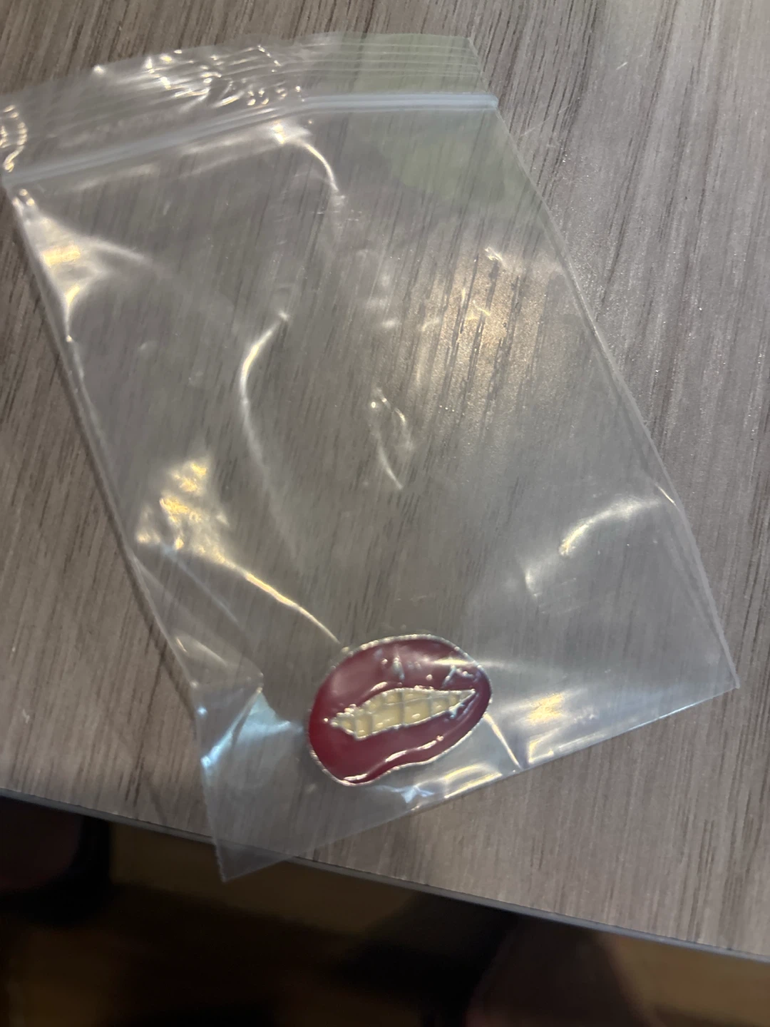 Red Lips and Teeth Enamel Pin