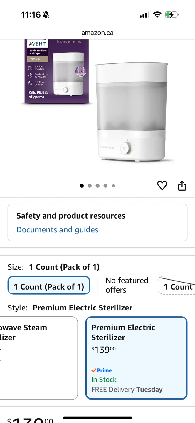 Philips Avent Premium Electric Sterilizer
