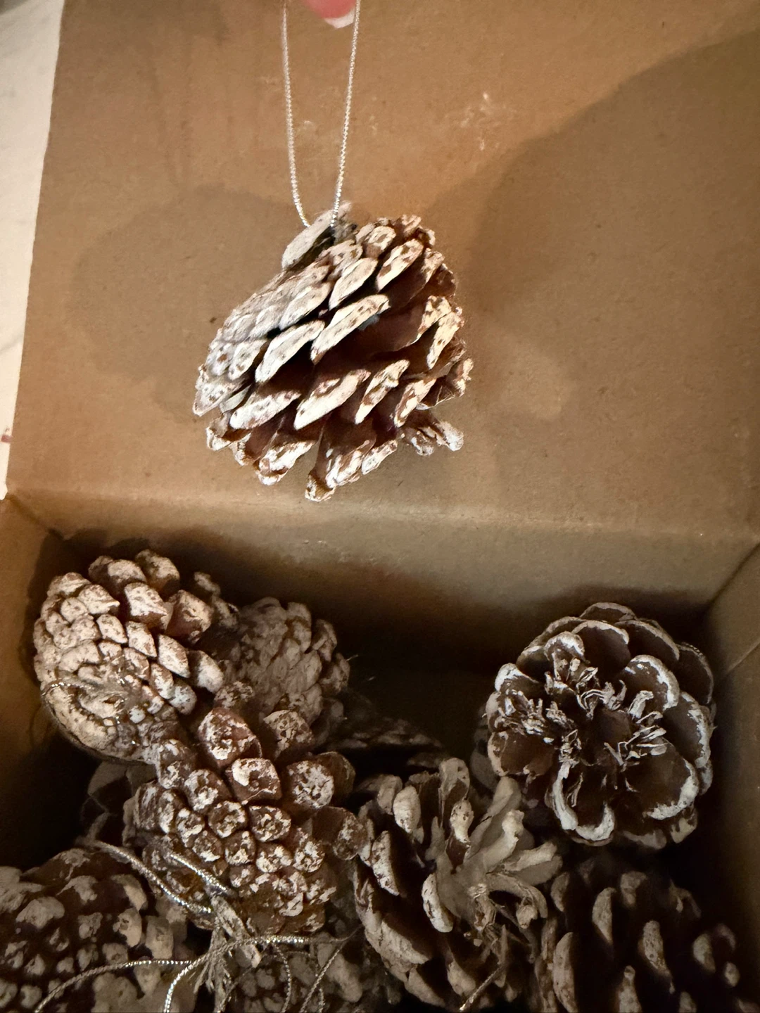 Set of Faux Pinecone Christmas Ornaments - photo 2