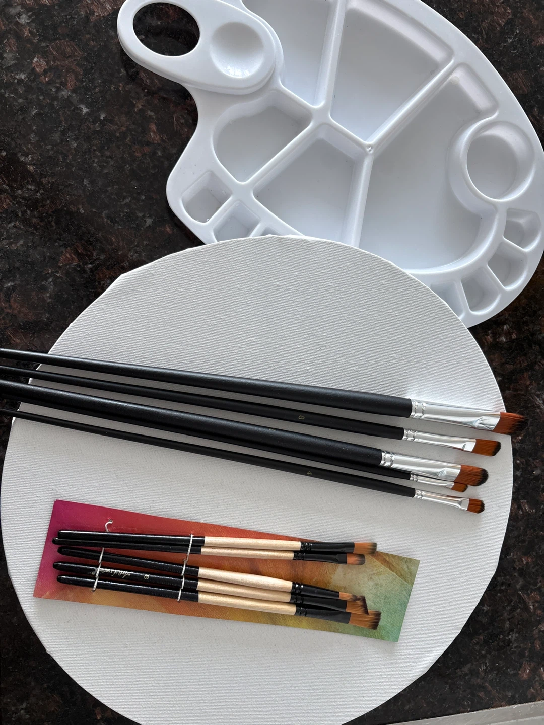 Artist Paint Brush and Canvas Set