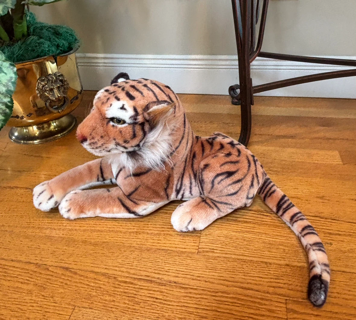 Vintage realistic tiger plush 18”