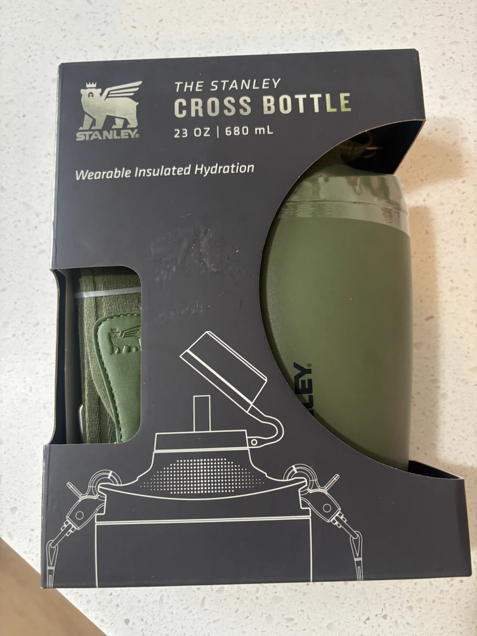 Stanley Cross Bottle 680mL Olive