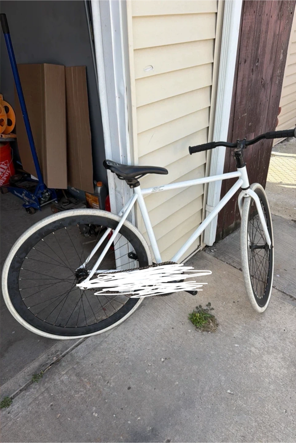 White Single Speed Fixie Bicycle