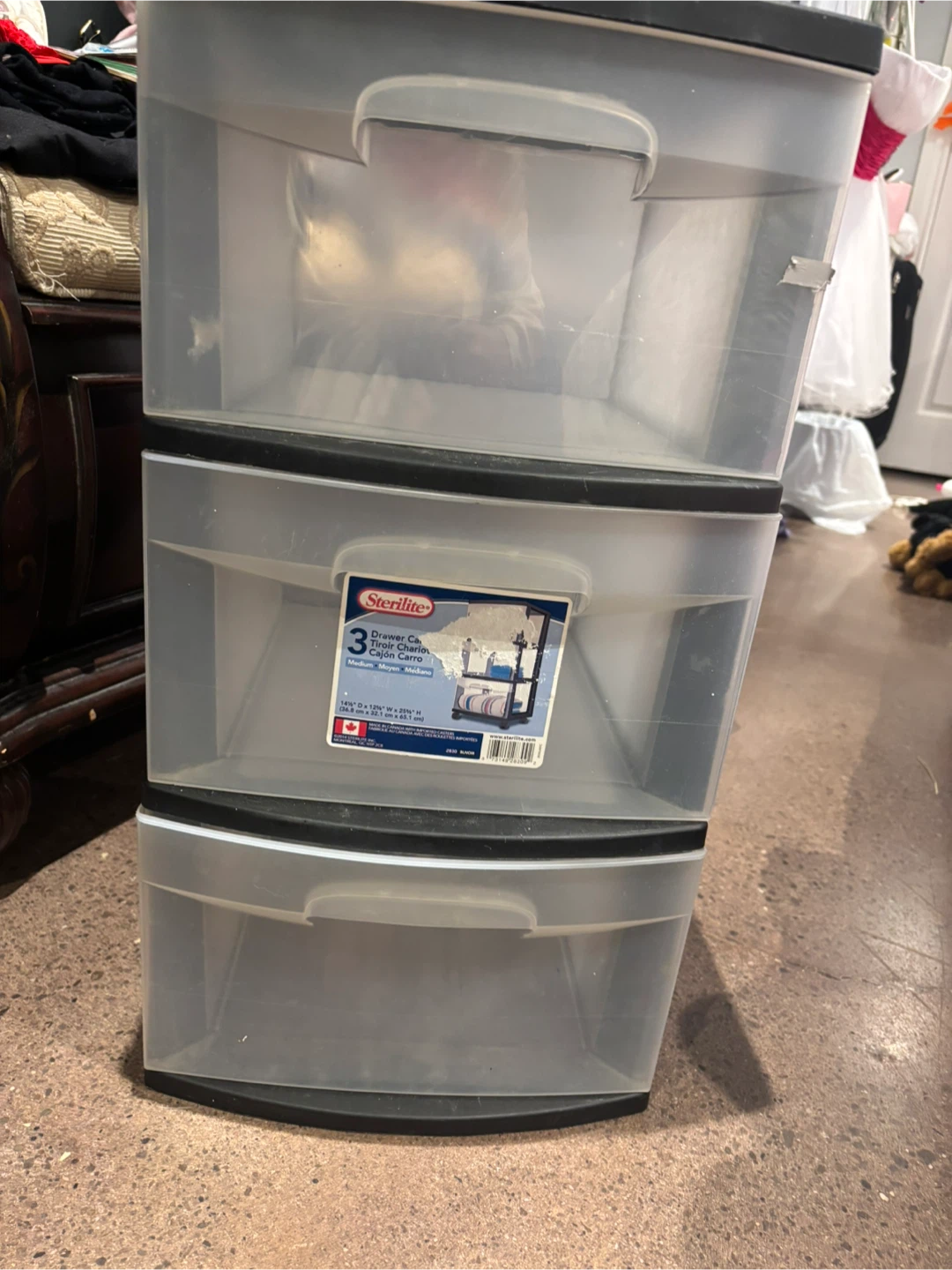 Sterilite 3 Drawer Cart