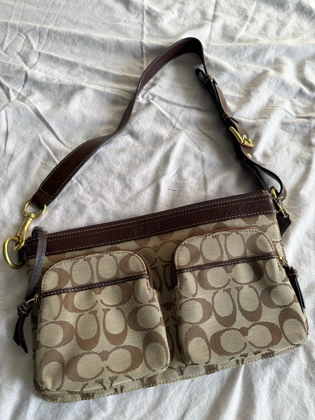 Coach Signature Canvas Belt/ Crossbody Bag