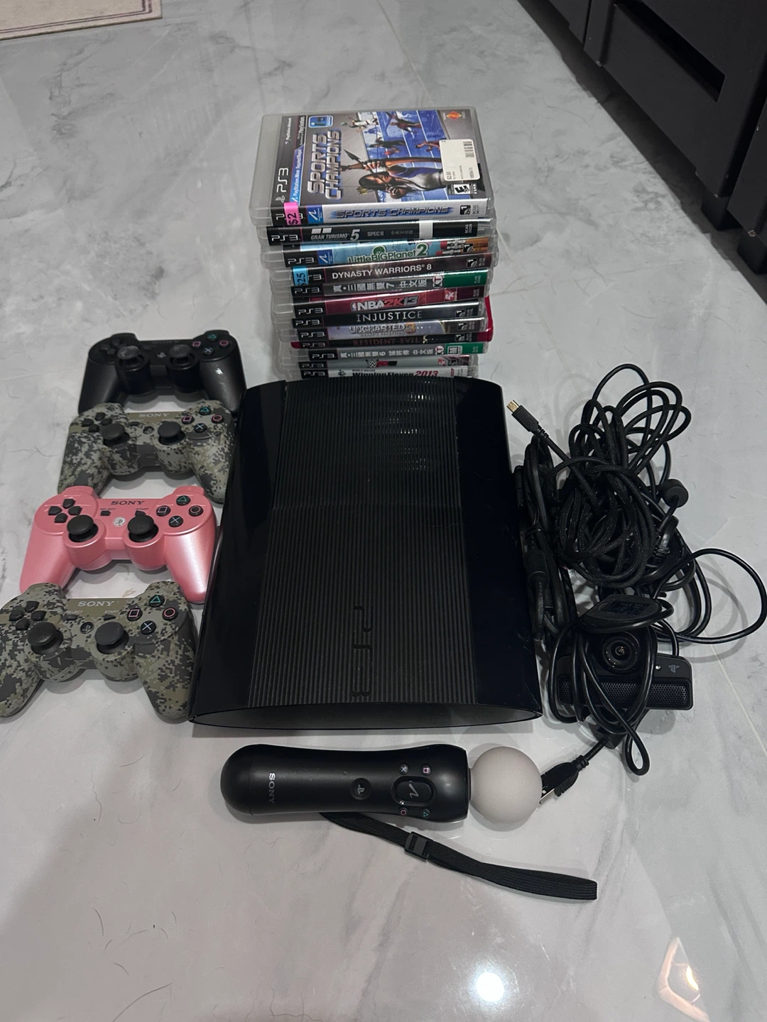 Sony PlayStation 3 Console Bundle with Games and Controllers