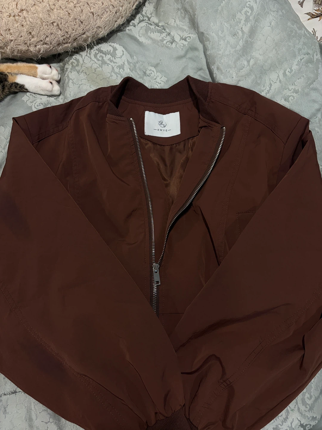 AWYE cropped Brown Bomber Jacket - photo 4