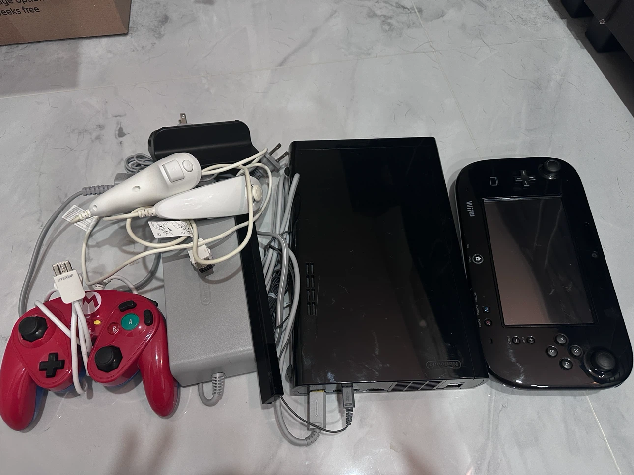 Nintendo Wii U Console with Controllers and Accessories