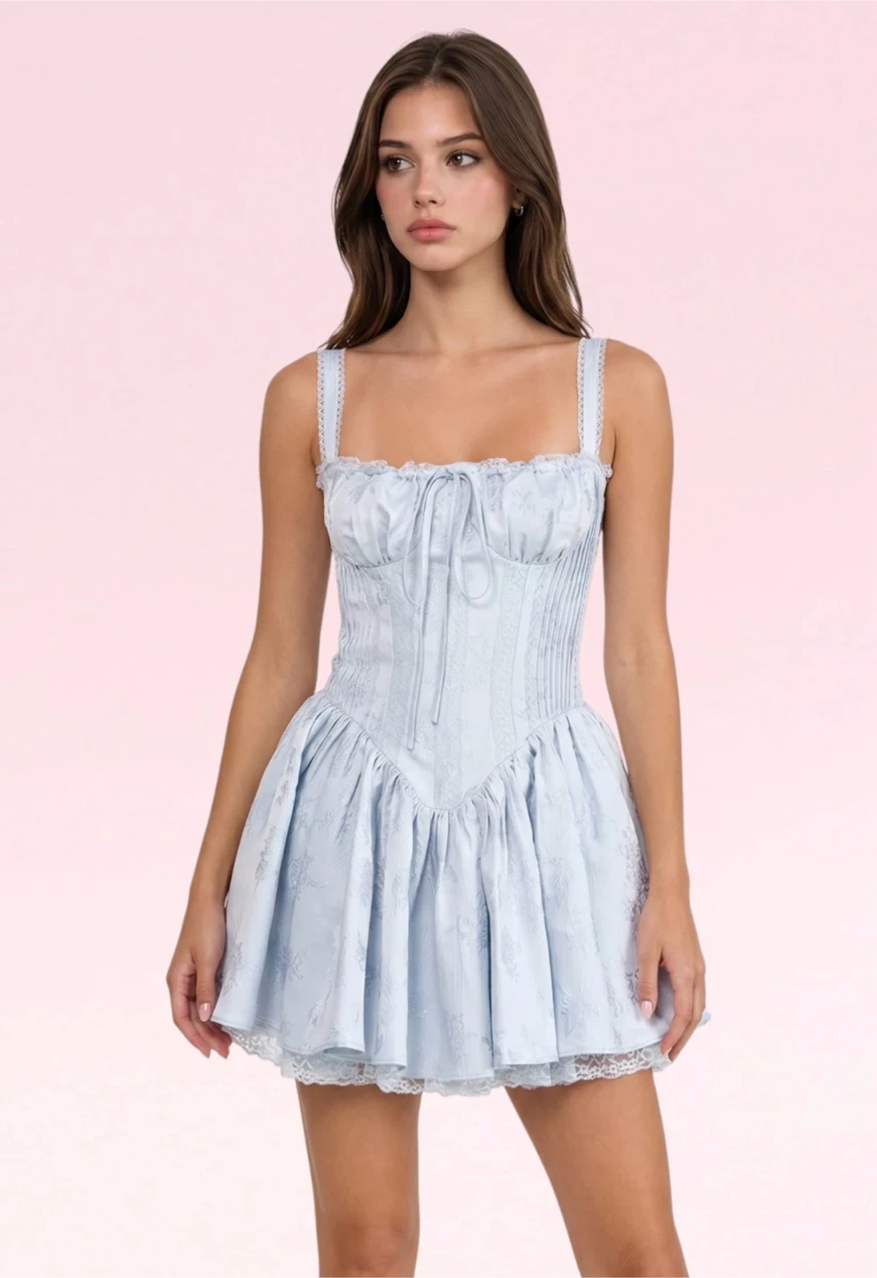 Baby Blue Corset Dress - photo 2