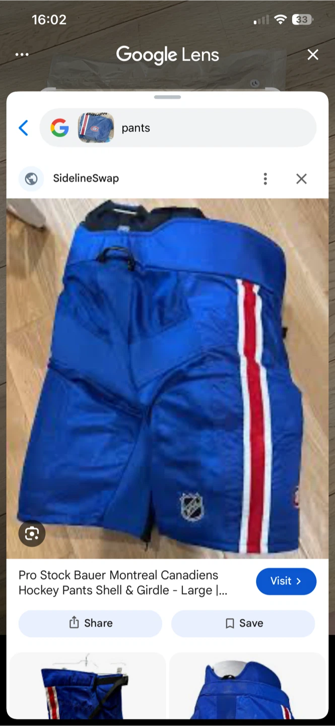 Bauer Montreal Canadiens Junior Hockey Pants - Large
