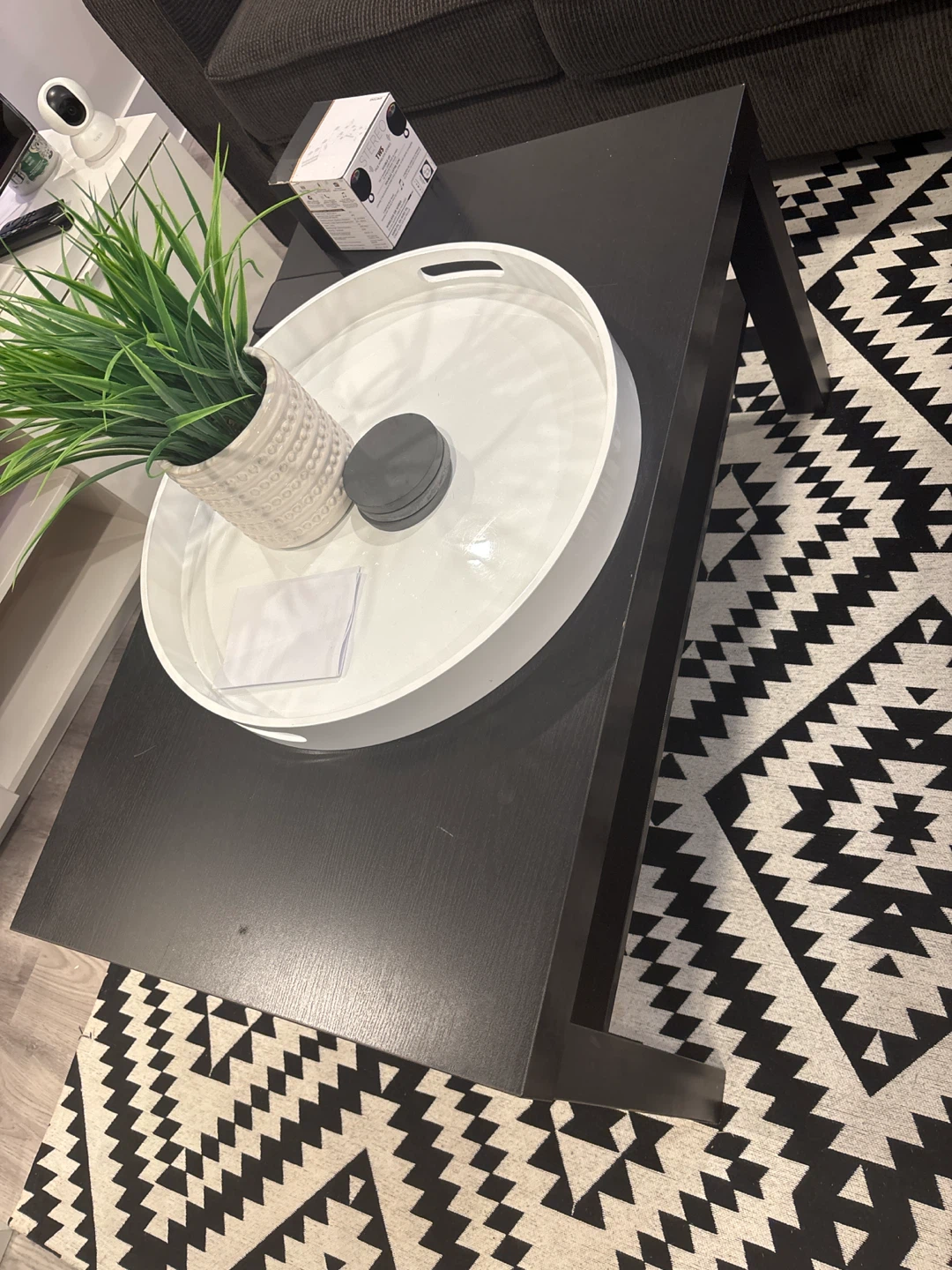 Ikea Black Coffee Table with Shelf
