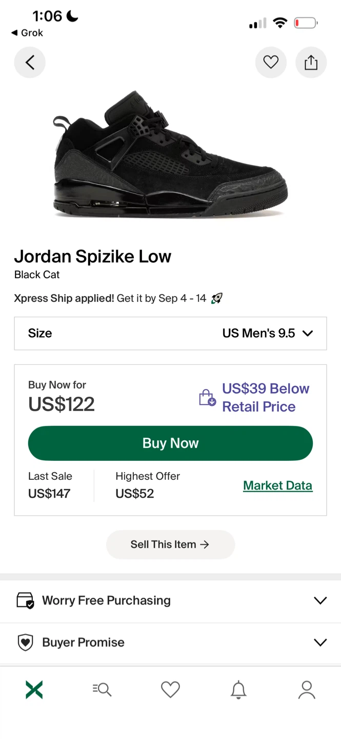 Jordan Spizike Low Black Sneakers - photo 4
