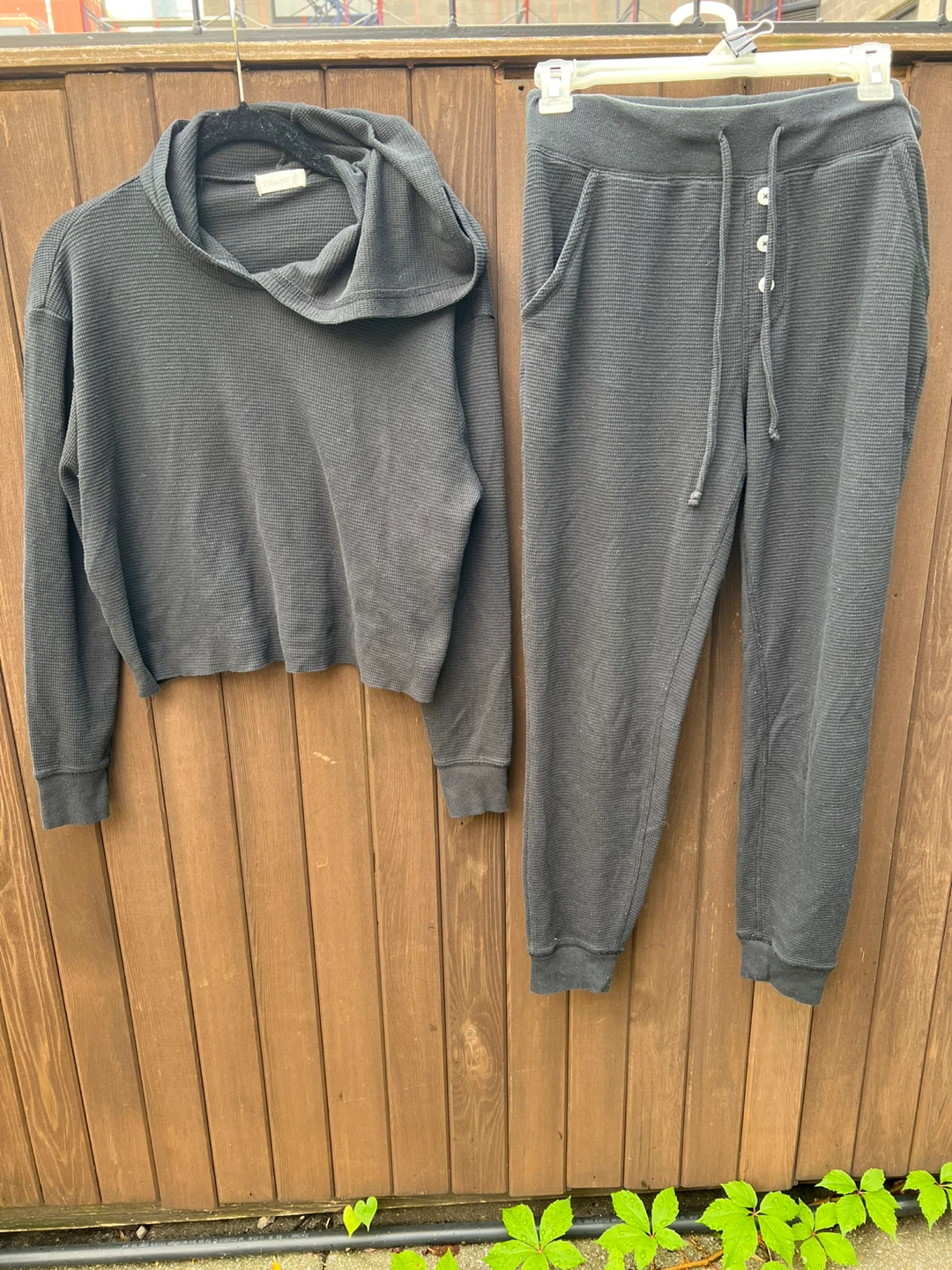 Alternative Apparel Waffle Knit Hoodie and Jogger Set - photo 2